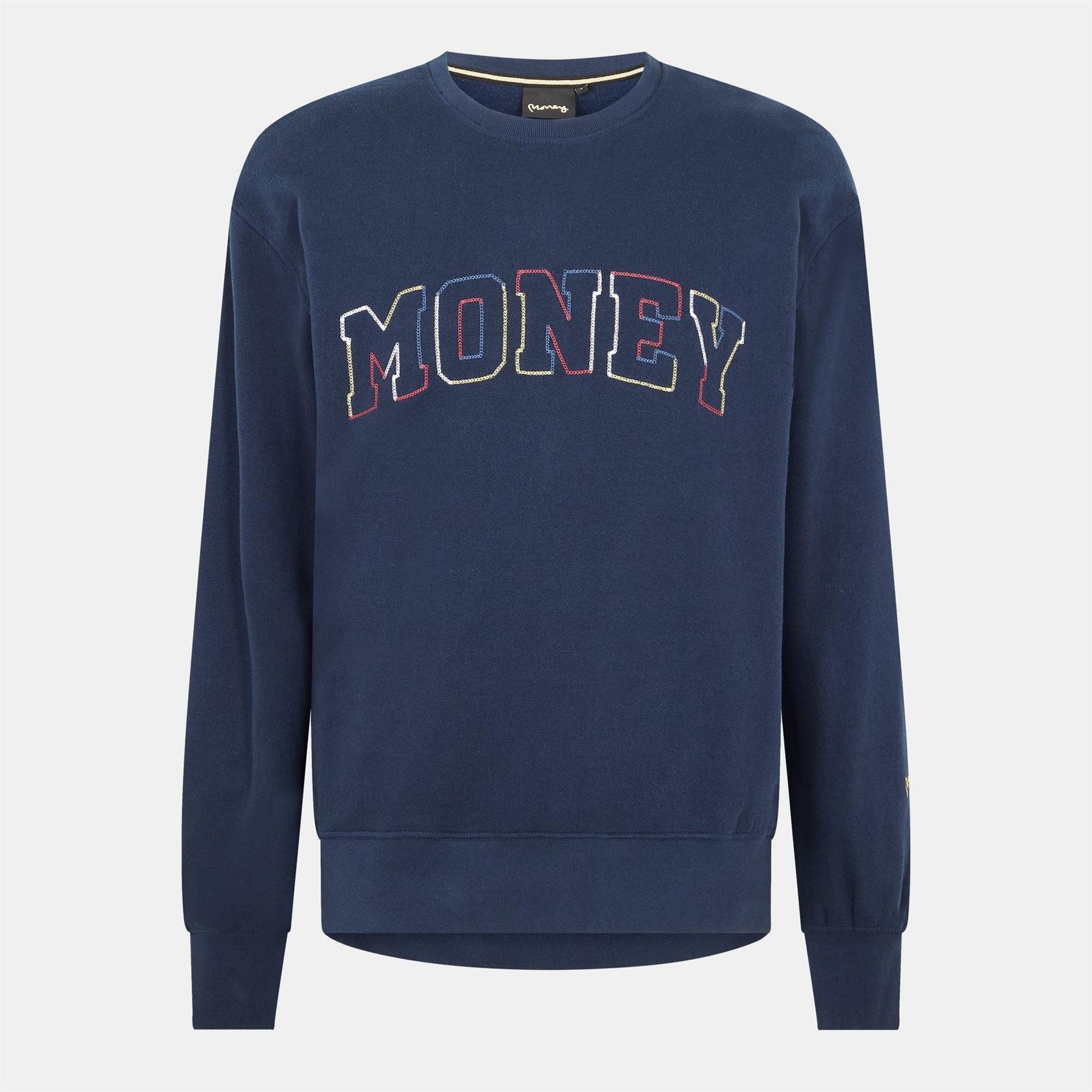 Money Lettered Hooded Neck Long Sleeve Sweatshirt