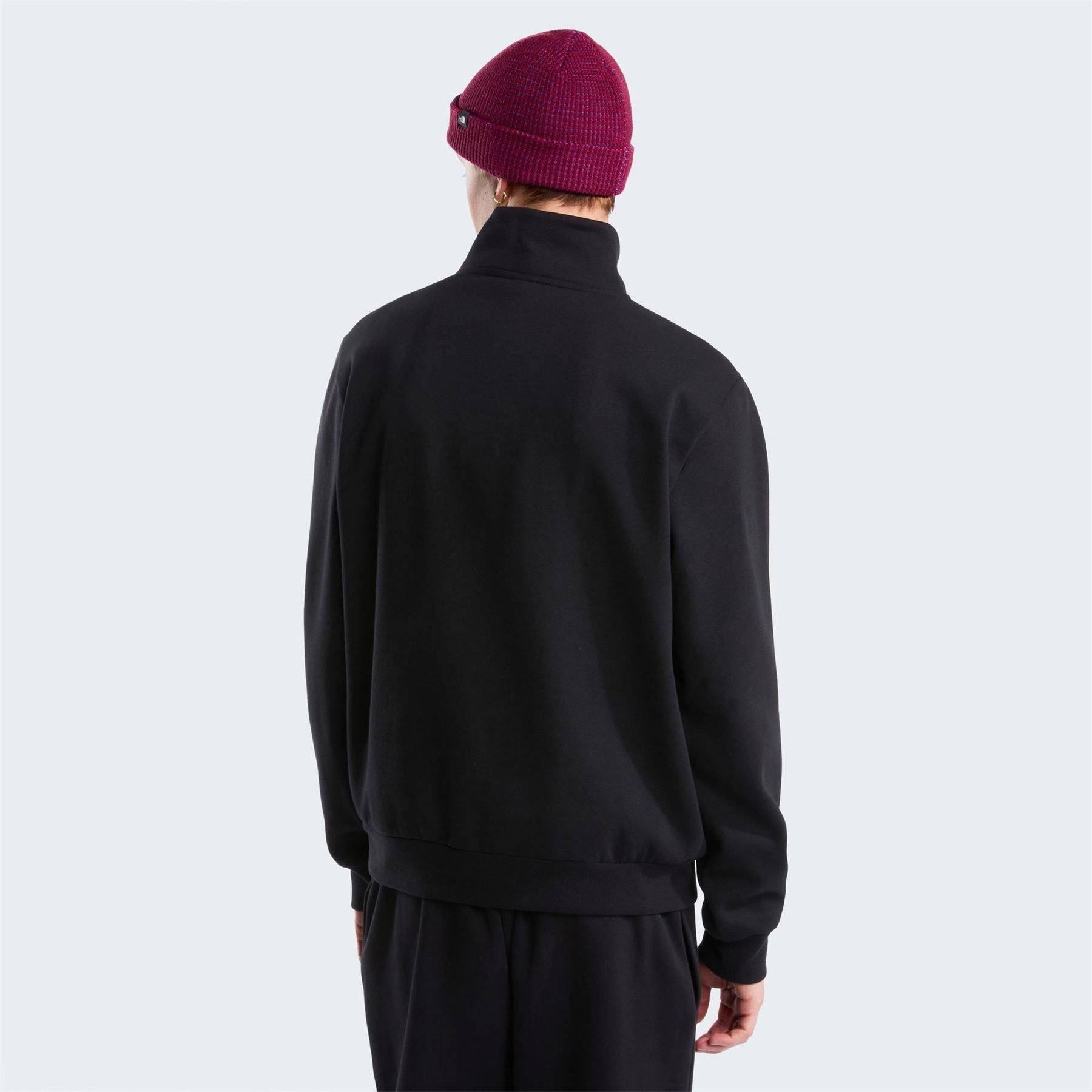 The North Face Relaxed Fit Zip Neck High Collar Long Sleeve Sweatshirt