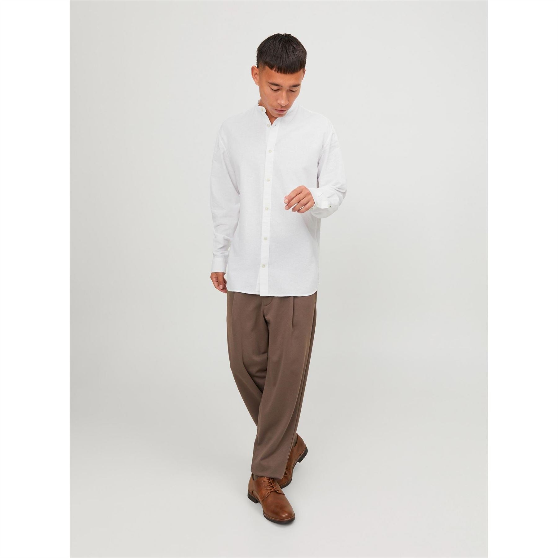 Jack and Jones Long Sleeve Buttoned Linen Shirt