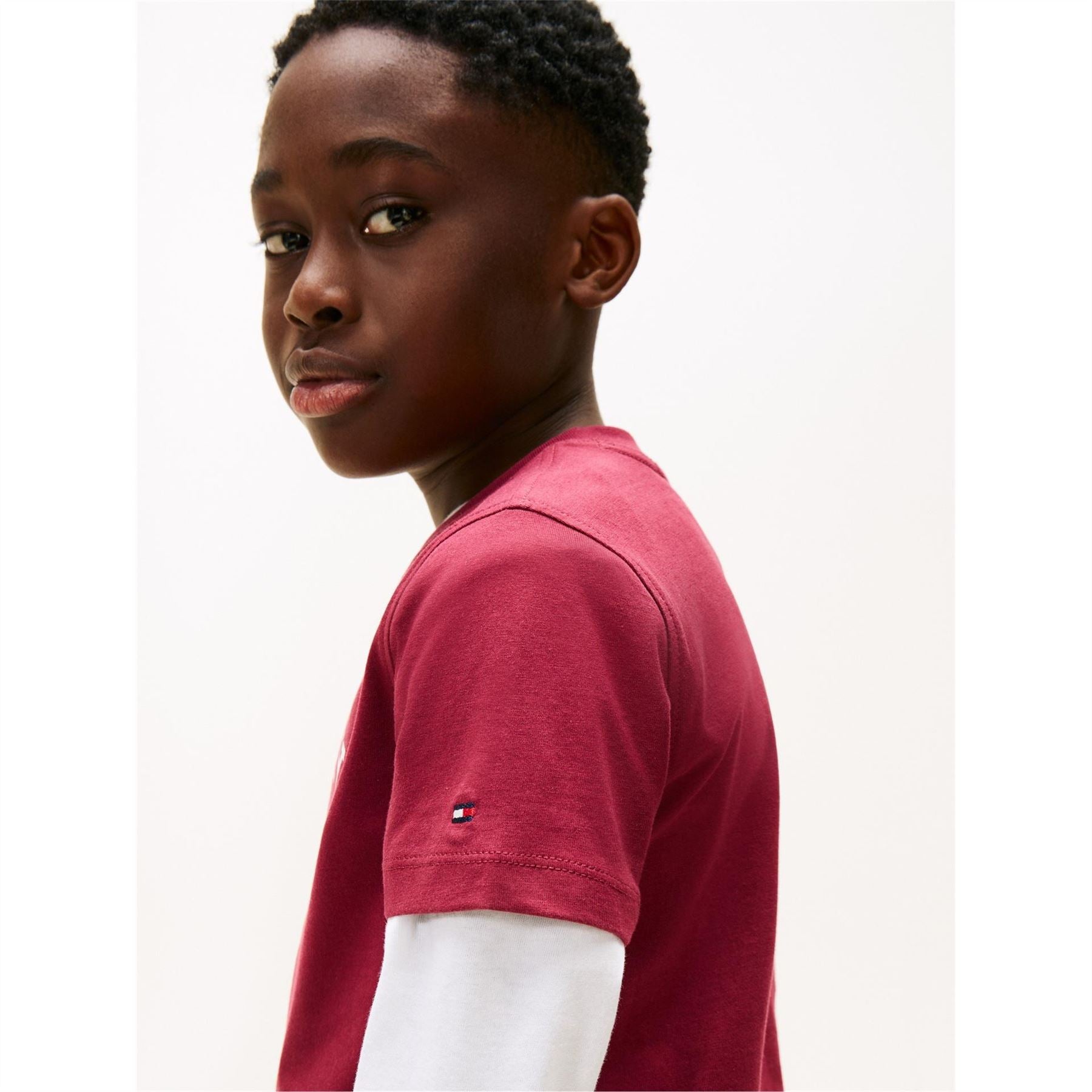 Tommy Hilfiger Lettering Crew Neck Short Sleeve Jersey T-Shirt
