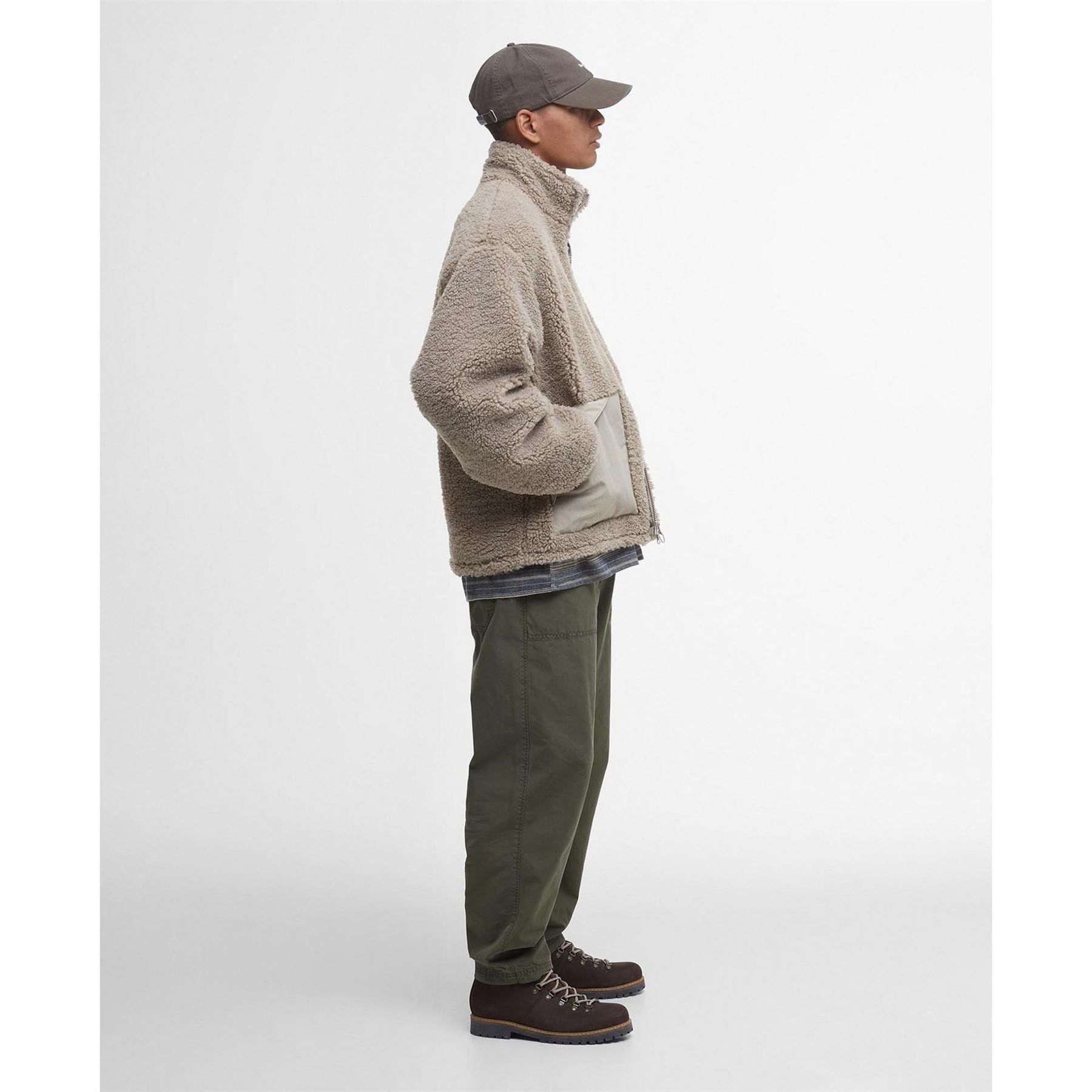 Barbour Weardale Fleece Funnel Neck Teddy Coat