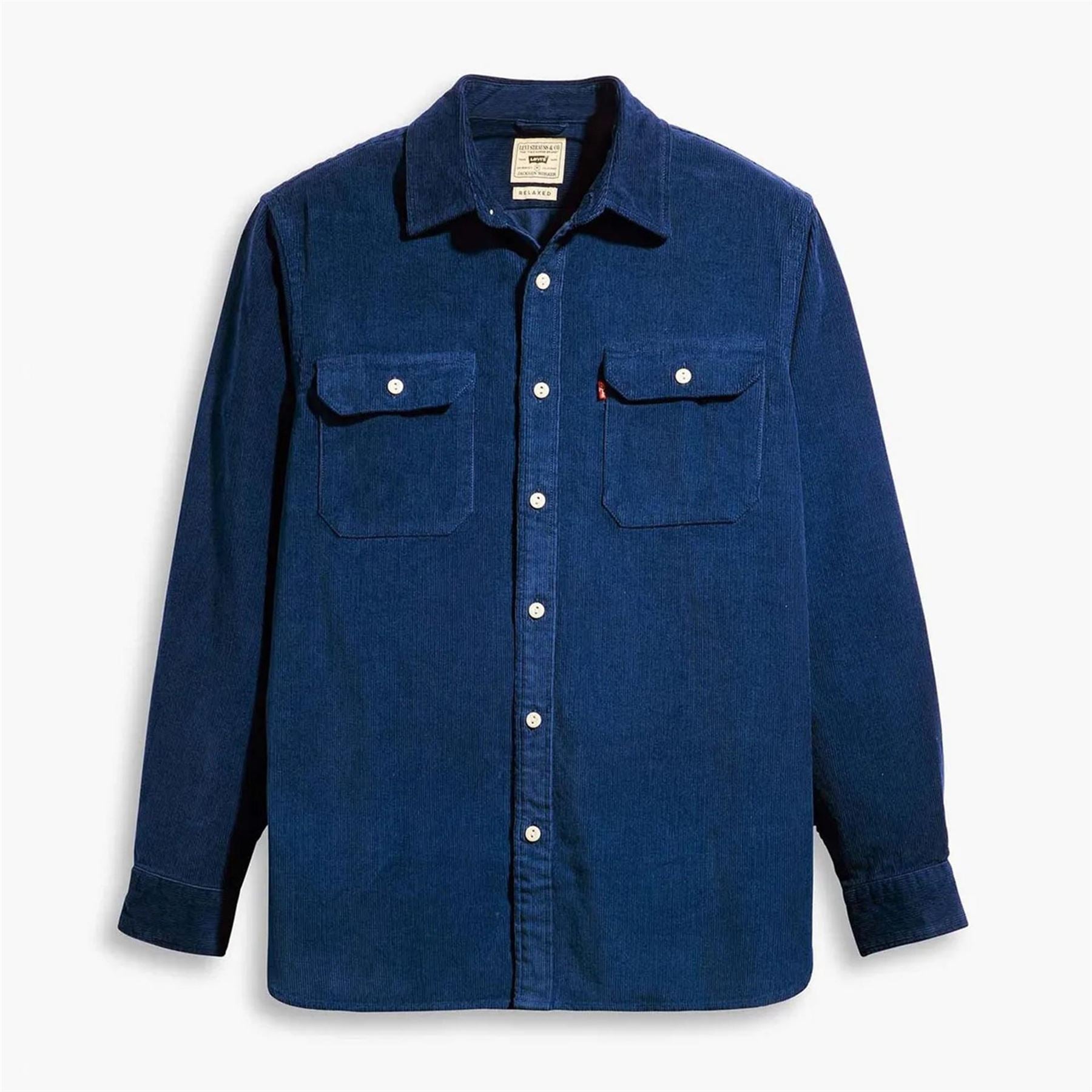 Levis Jackson Solid Patterned Chest Pocket Overshirt