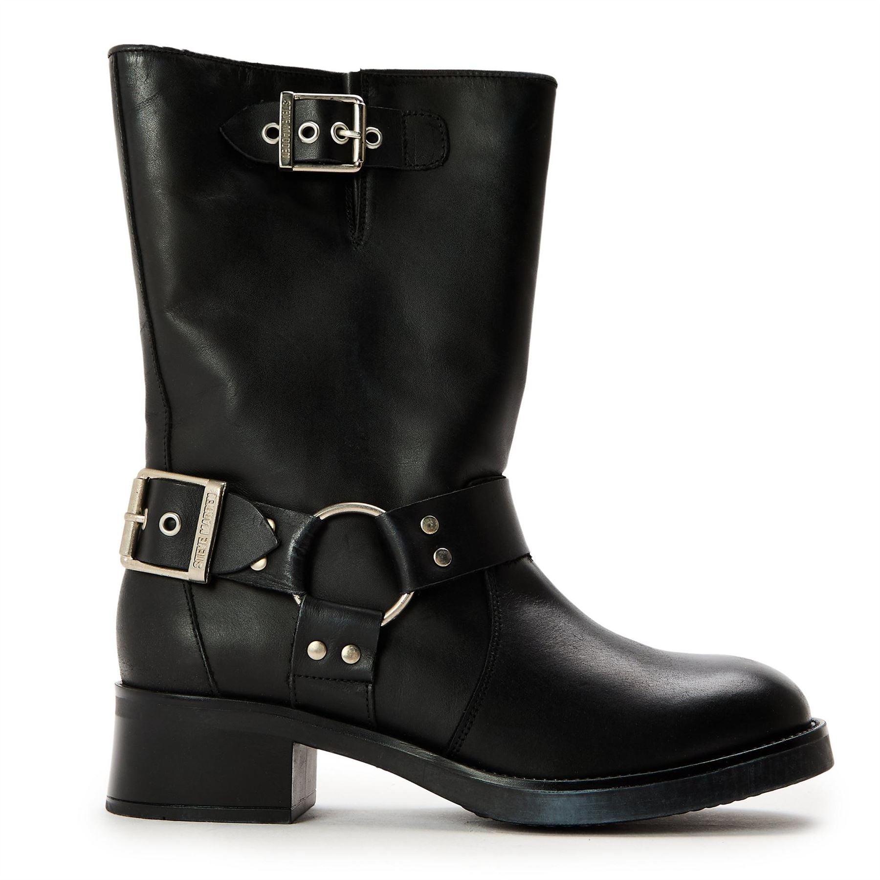 Steve Madden Blessing Motorcycle Boots with Block Heel