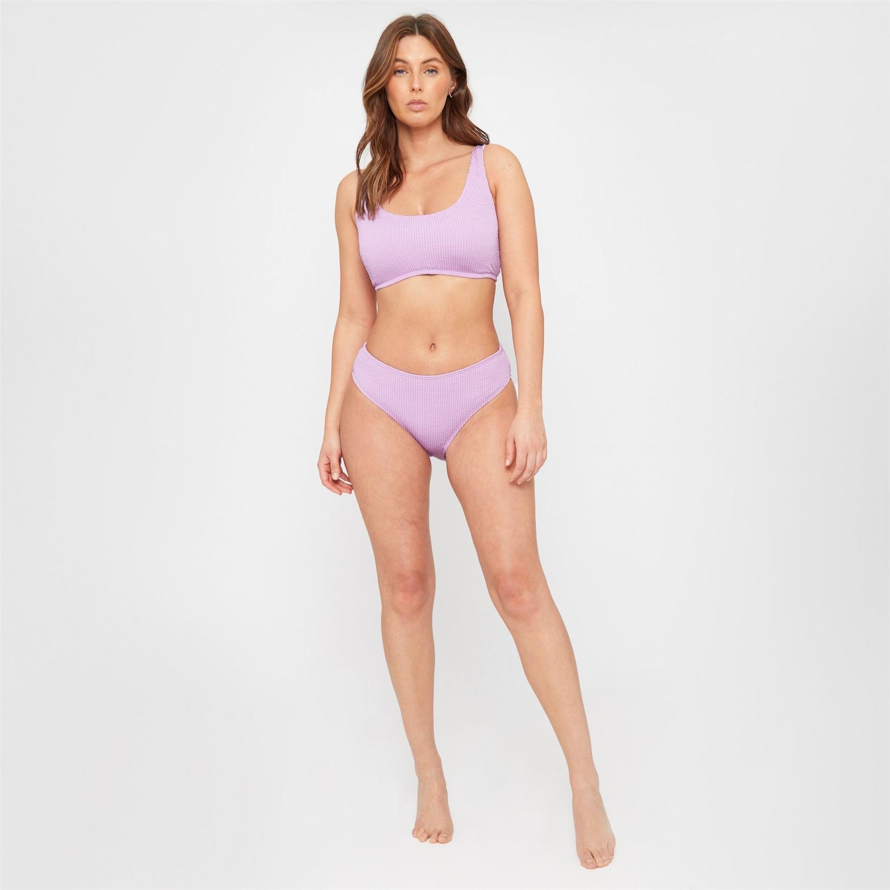 Be You Textured Square Neck Bikini Top