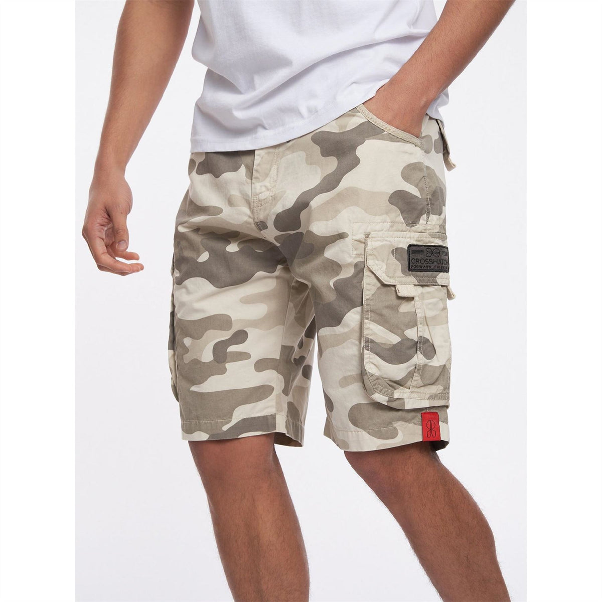 Crosshatch Watchford Camo Patterned Casual Shorts