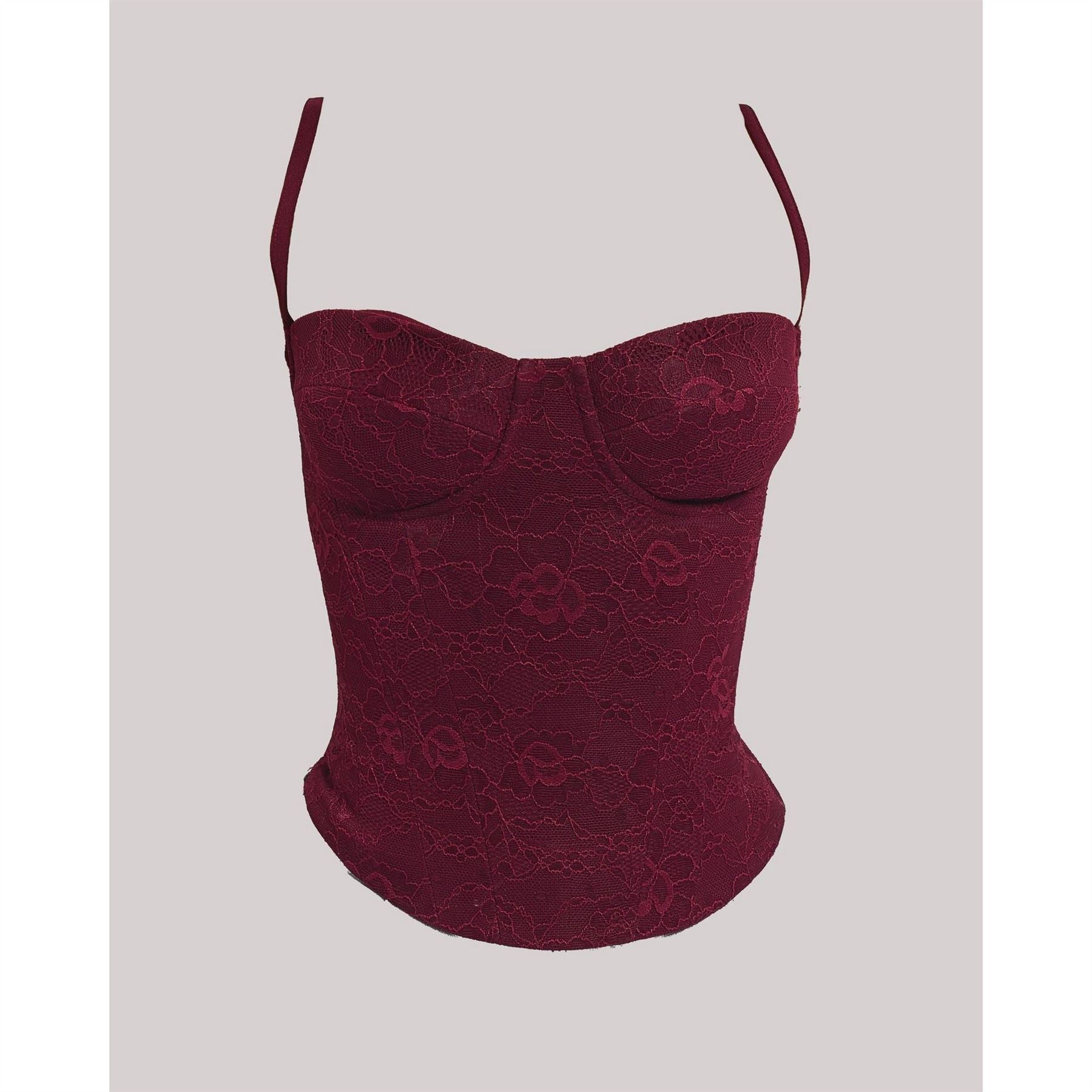 Mars The Label Lexi Sweetheart Neck Lace Detail Bustier Bodysuit
