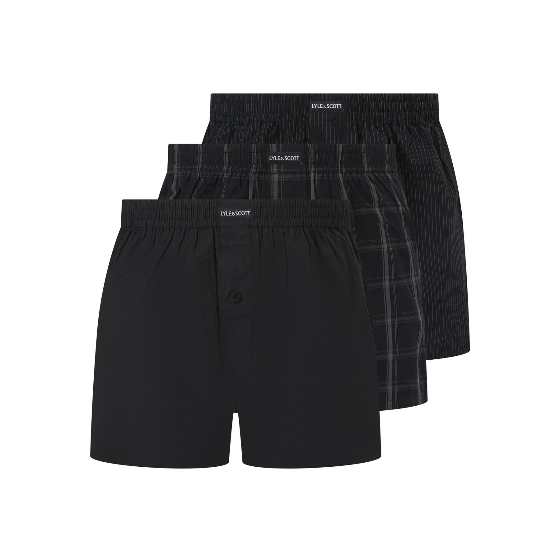 Lyle and Scott 3 Pack Plaid Boxer Shorts