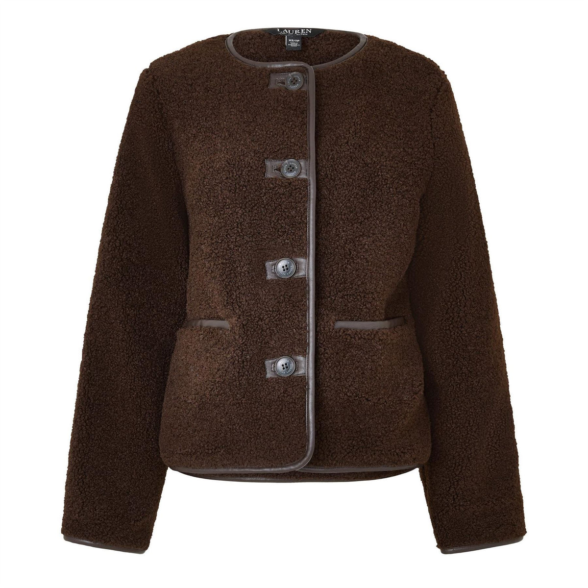 Lauren by Ralph Lauren Teddy Pu Lined Shearling Jacket