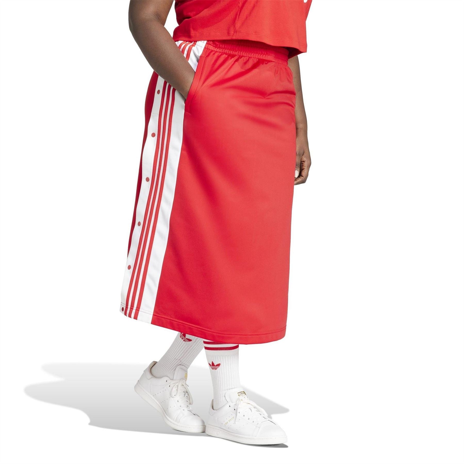 adidas Originals Break Midi Color Block Skirt