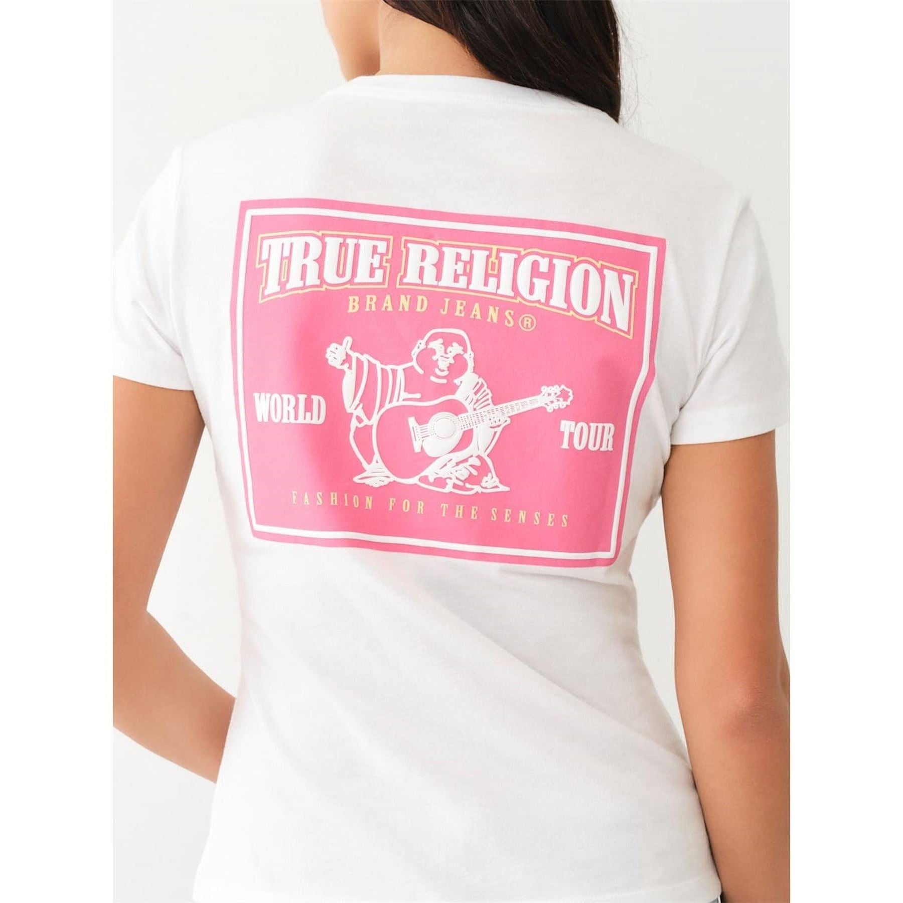 True Religion Buddha Print Regular Fit Crew Neck T-Shirt