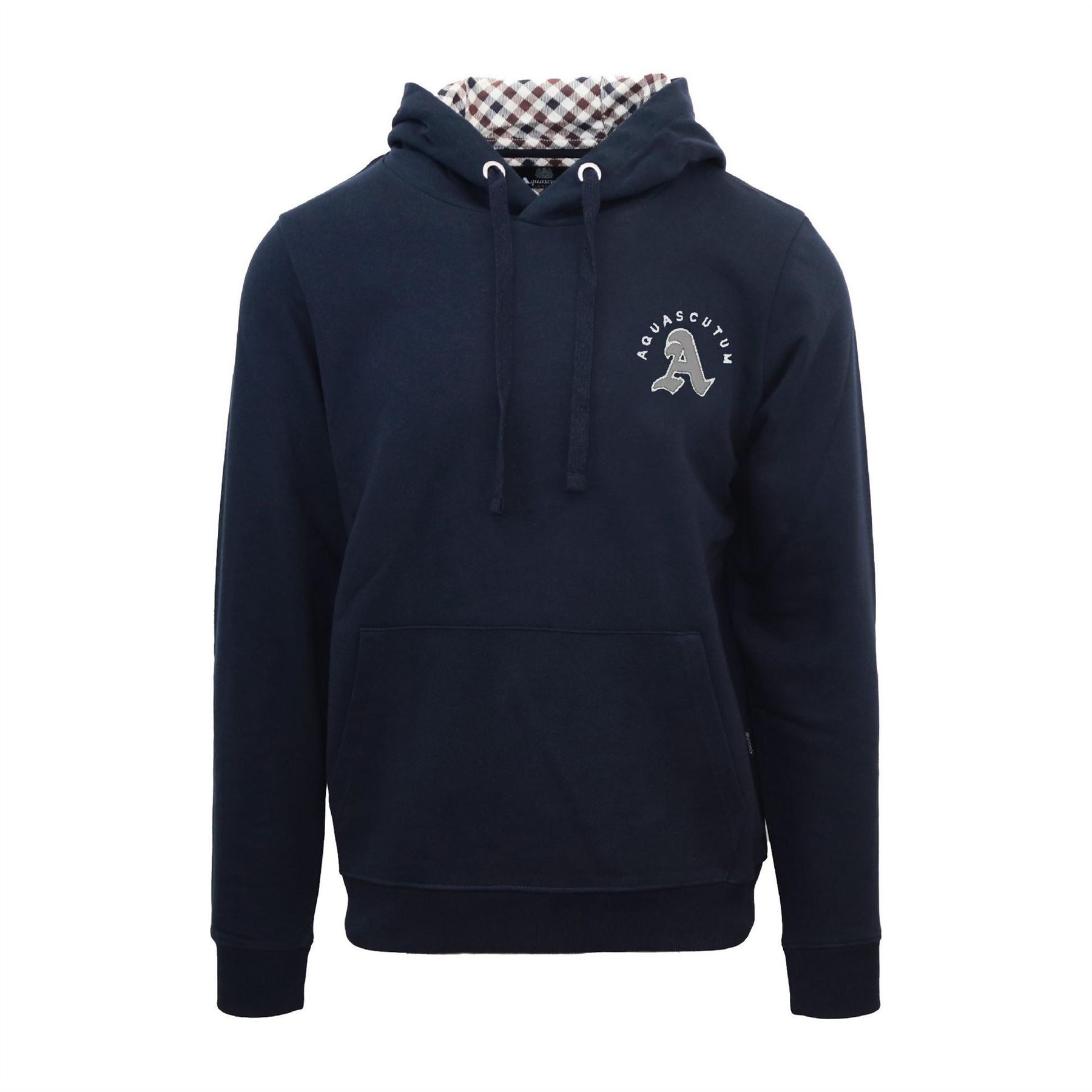 Aquascutum Hooded Neck Long Sleeve Sweatshirt with Kangaroo Pocket