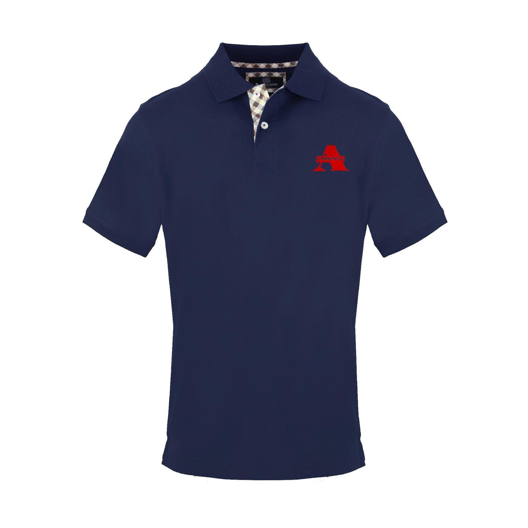 Aquascutum Embroidered Collared Neck Short Sleeve Polo Shirt
