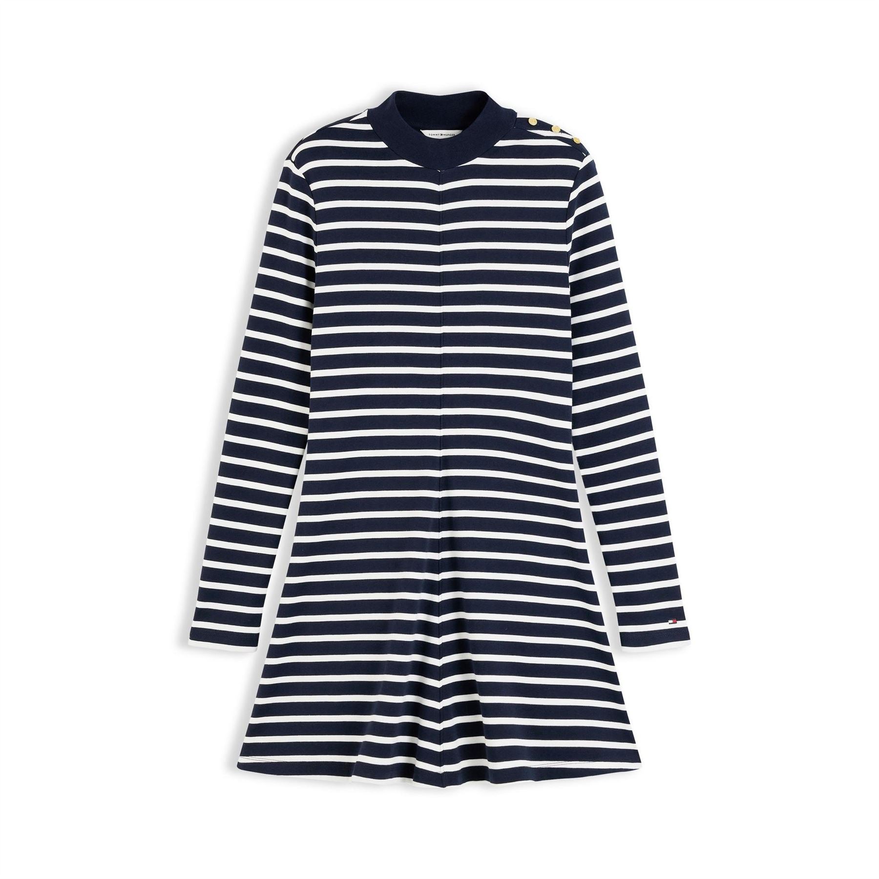 Tommy Hilfiger Cody Long Sleeve Crew Neck Slim Fit Skater Dress