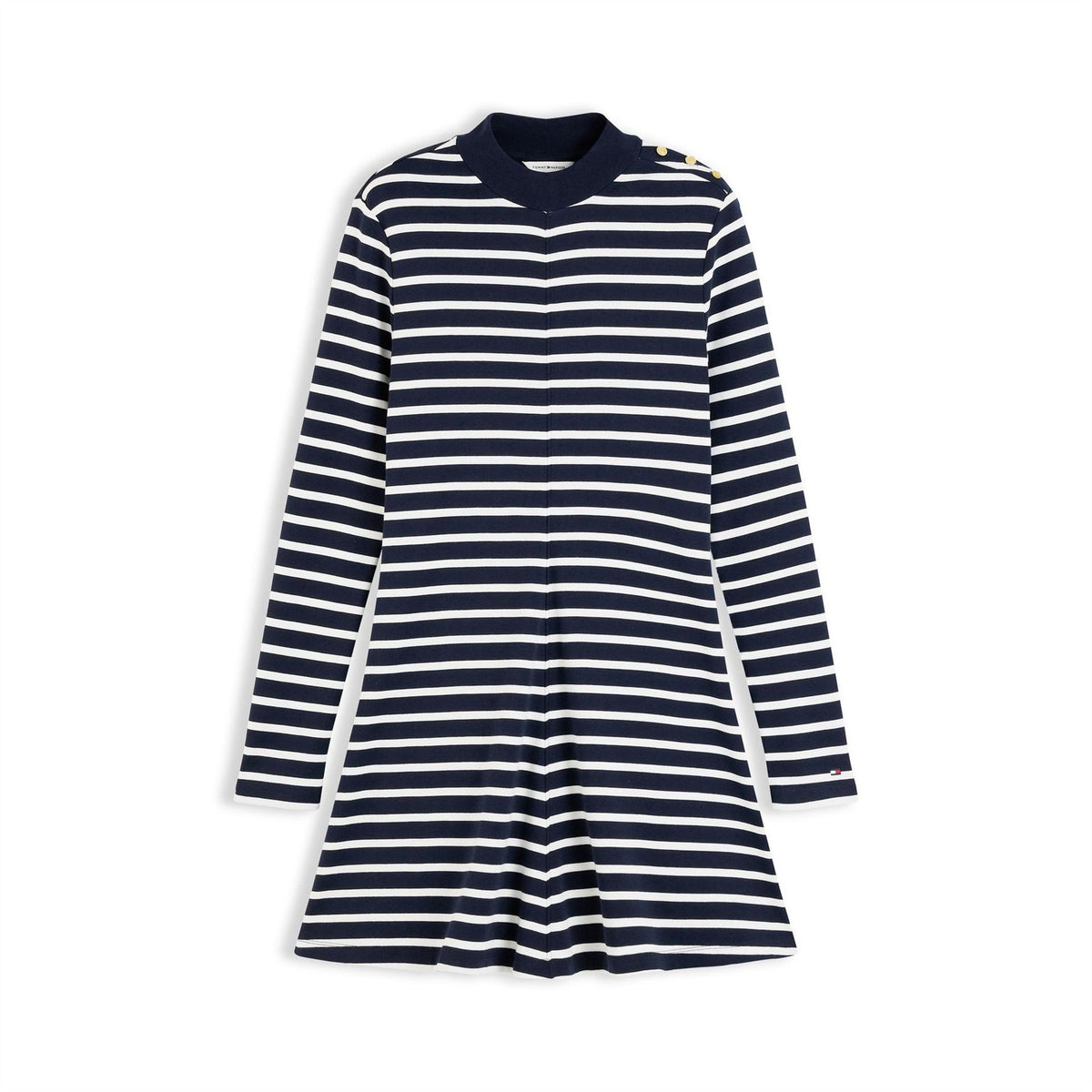 Tommy Hilfiger Cody Long Sleeve Crew Neck Slim Fit Skater Dress