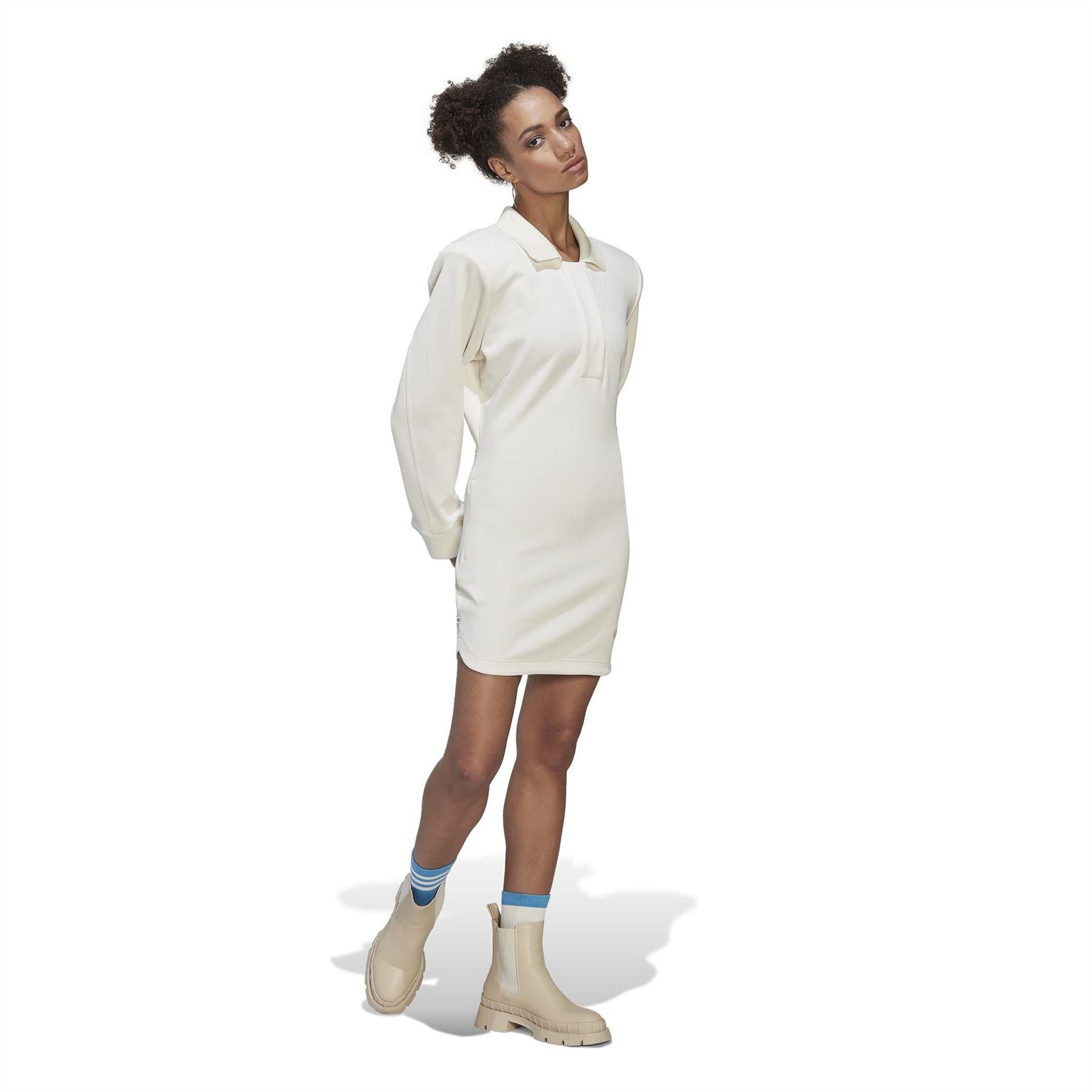 adidas Originals Collared Neck Mini Shirtdress