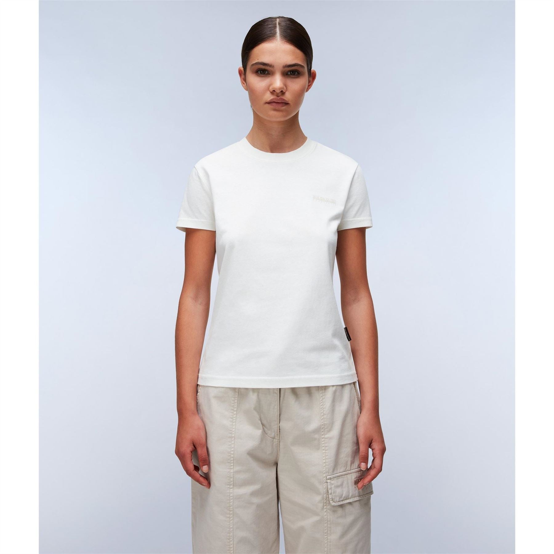 Napapijri Blanche Geographic Print Crew Neck T-Shirt