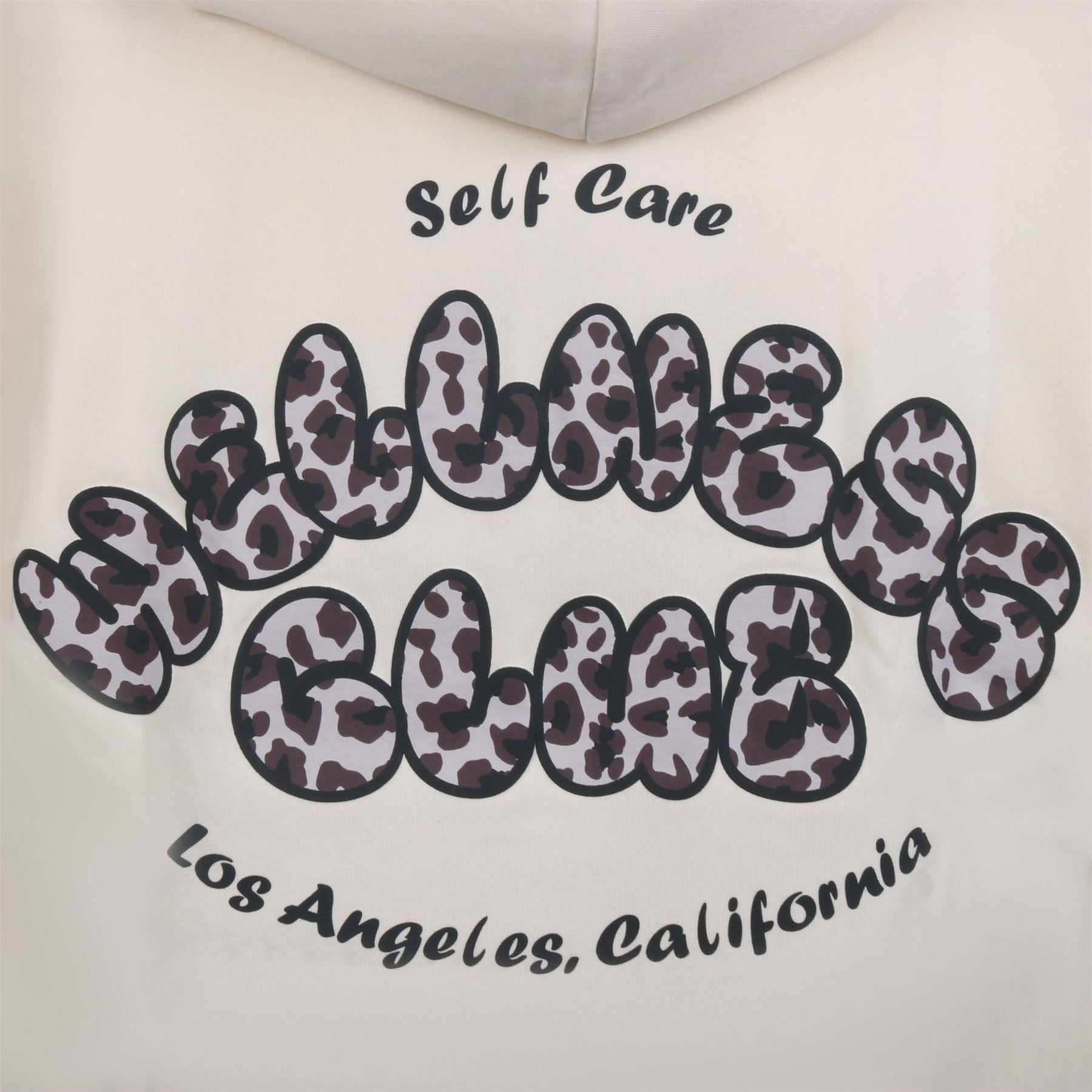 Miso Bubble Hood Lettering Drop Shoulder Sweatshirt