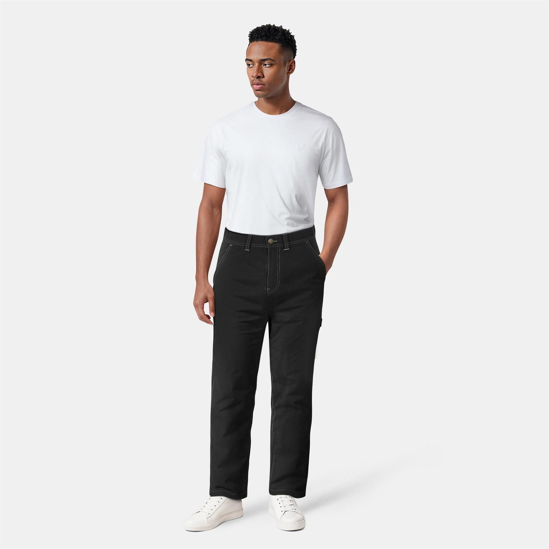 Timberland Canvasas Cargo Straight Solid Patterned Pants
