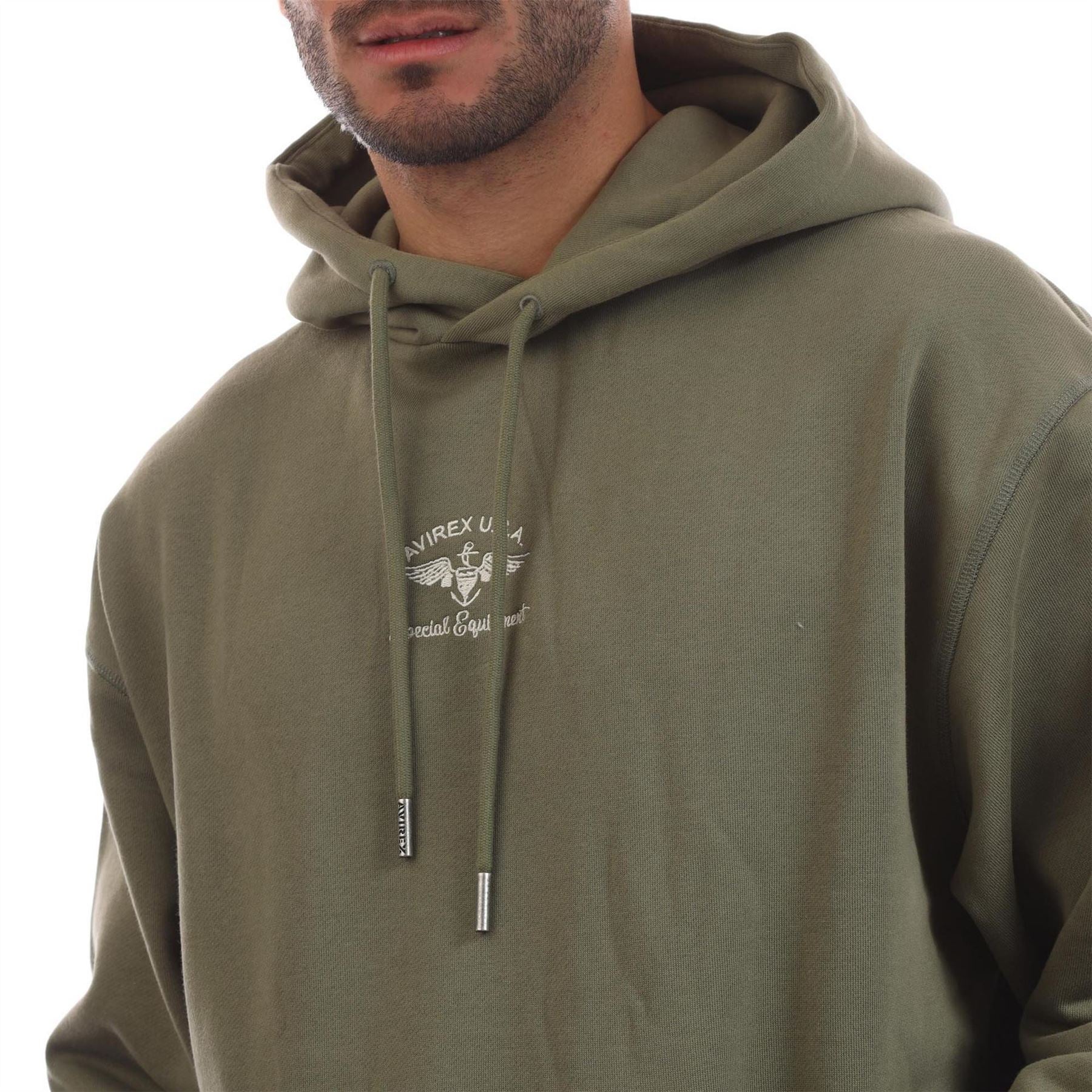 Avirex Belmont Embroidered Hooded Long Sleeve Sweatshirt