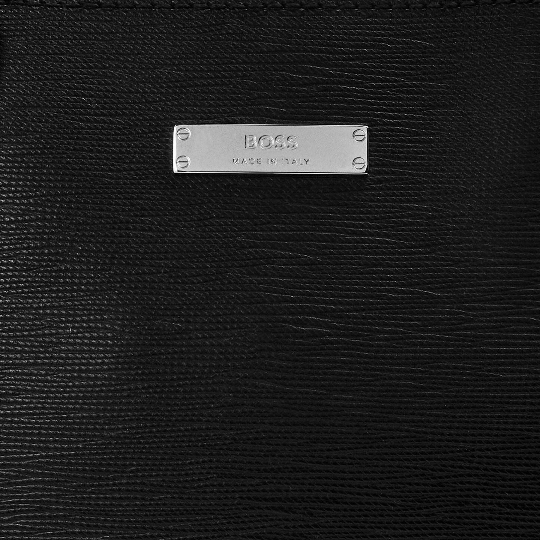 Boss Gallerya Textured Briefcase with Silver Tone Hardware