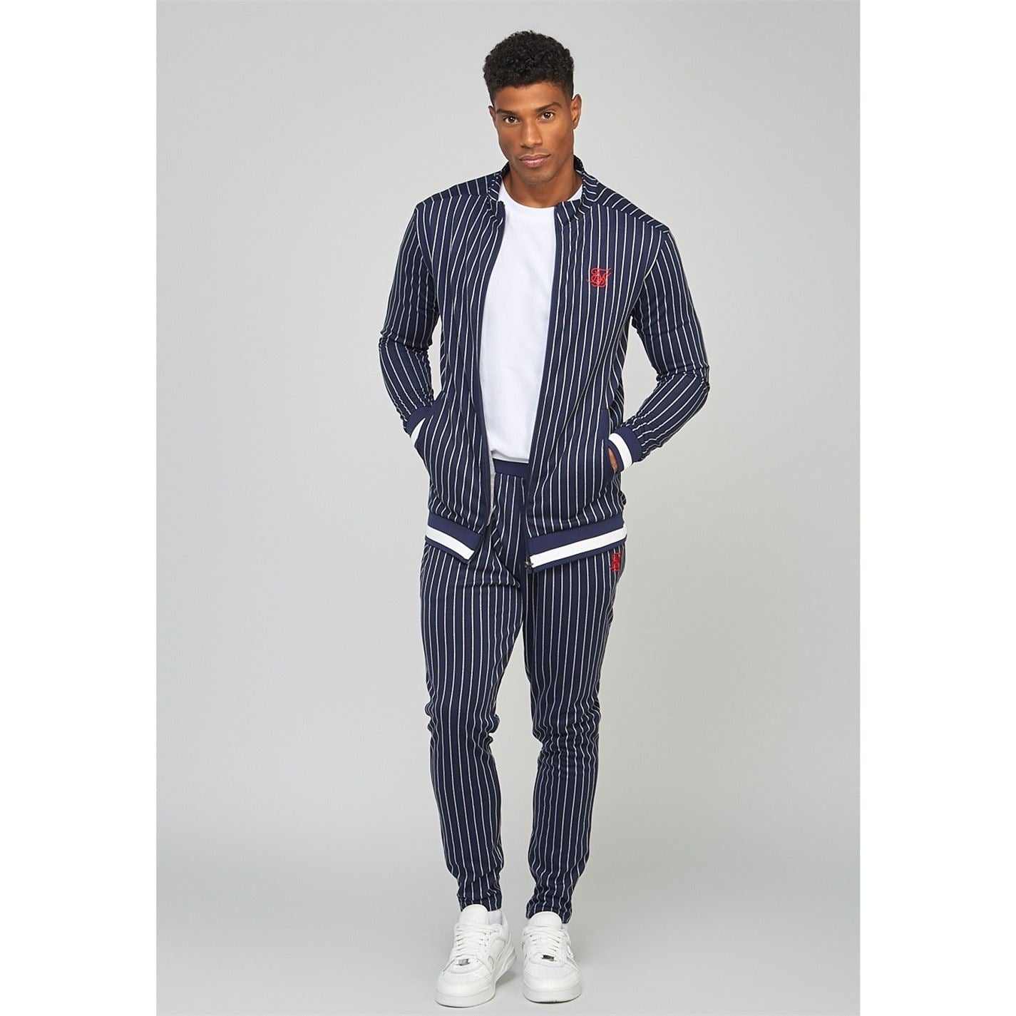 SikSilk Pins Athletic Mock Neck Long Sleeve Top