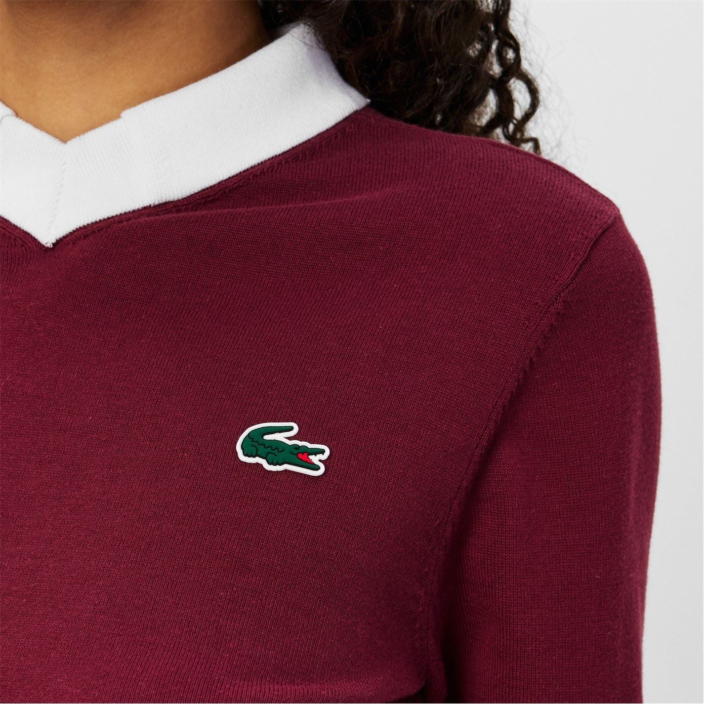 Lacoste Crocodile Print Regular Fit Long Sleeve Sweater