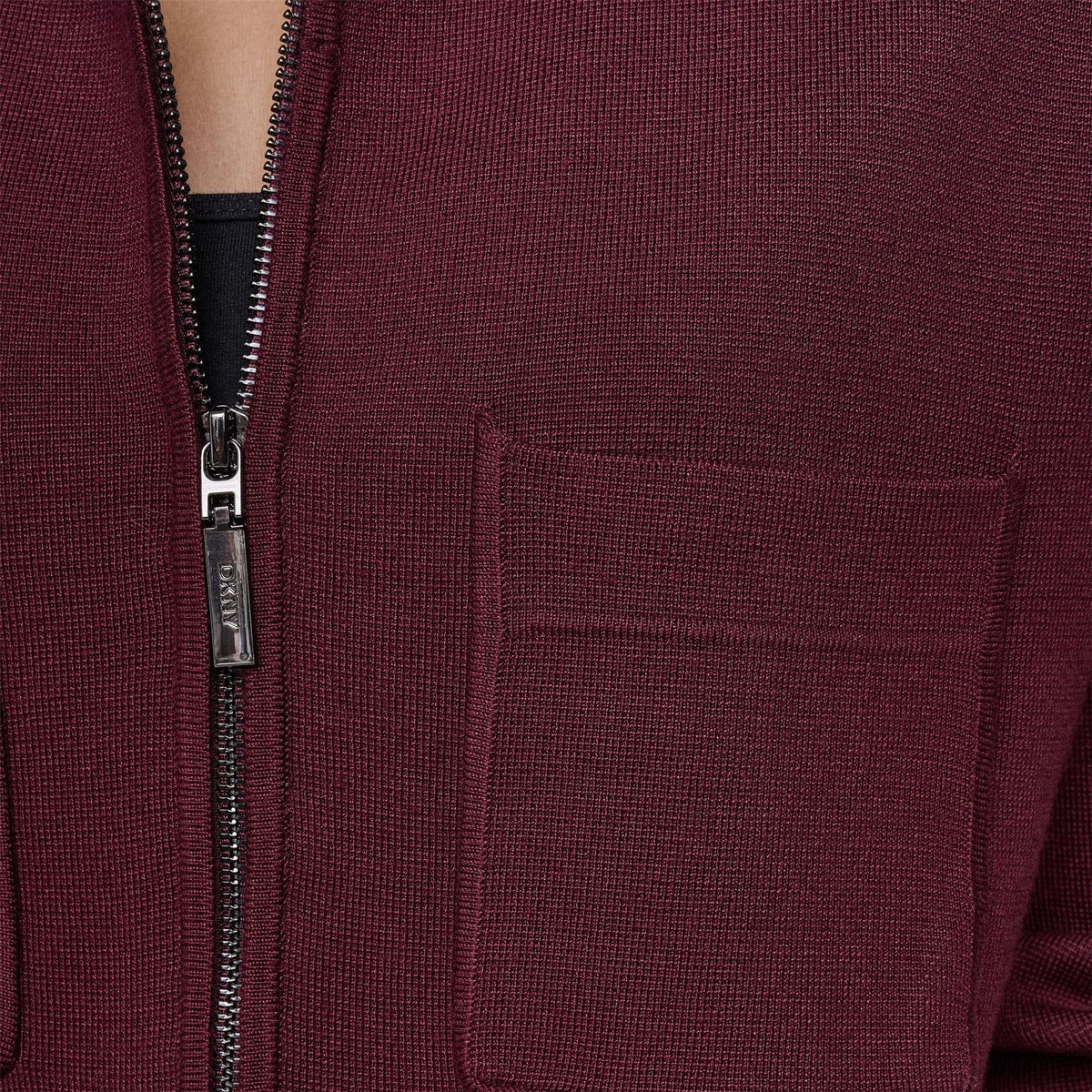 DKNY FulL-Zip Knit Jacket Ld64