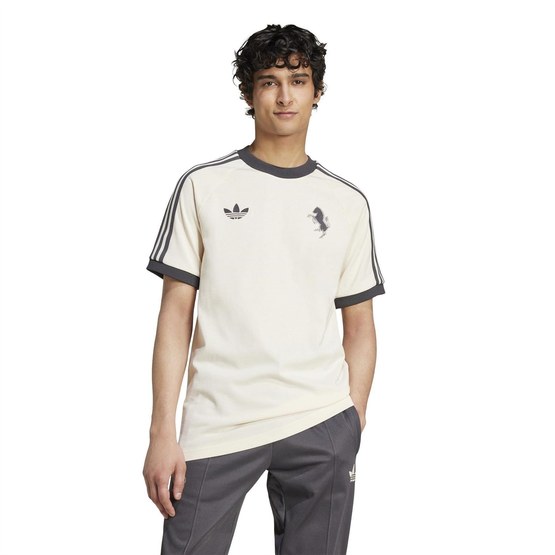adidas Juventus Originals 3 Stripe T-Shirt Adults