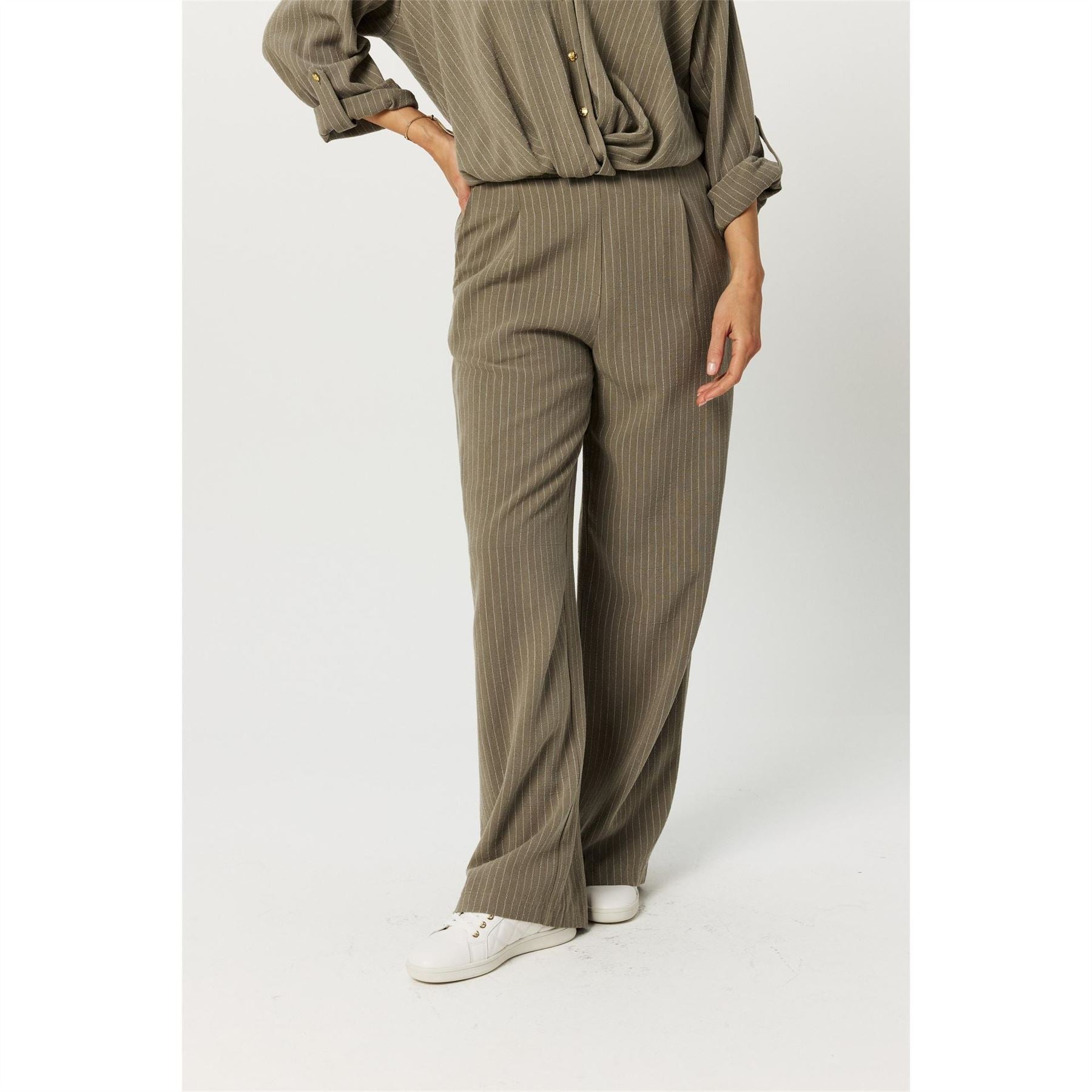 Biba Vertical Stripe Wide Leg Trousers