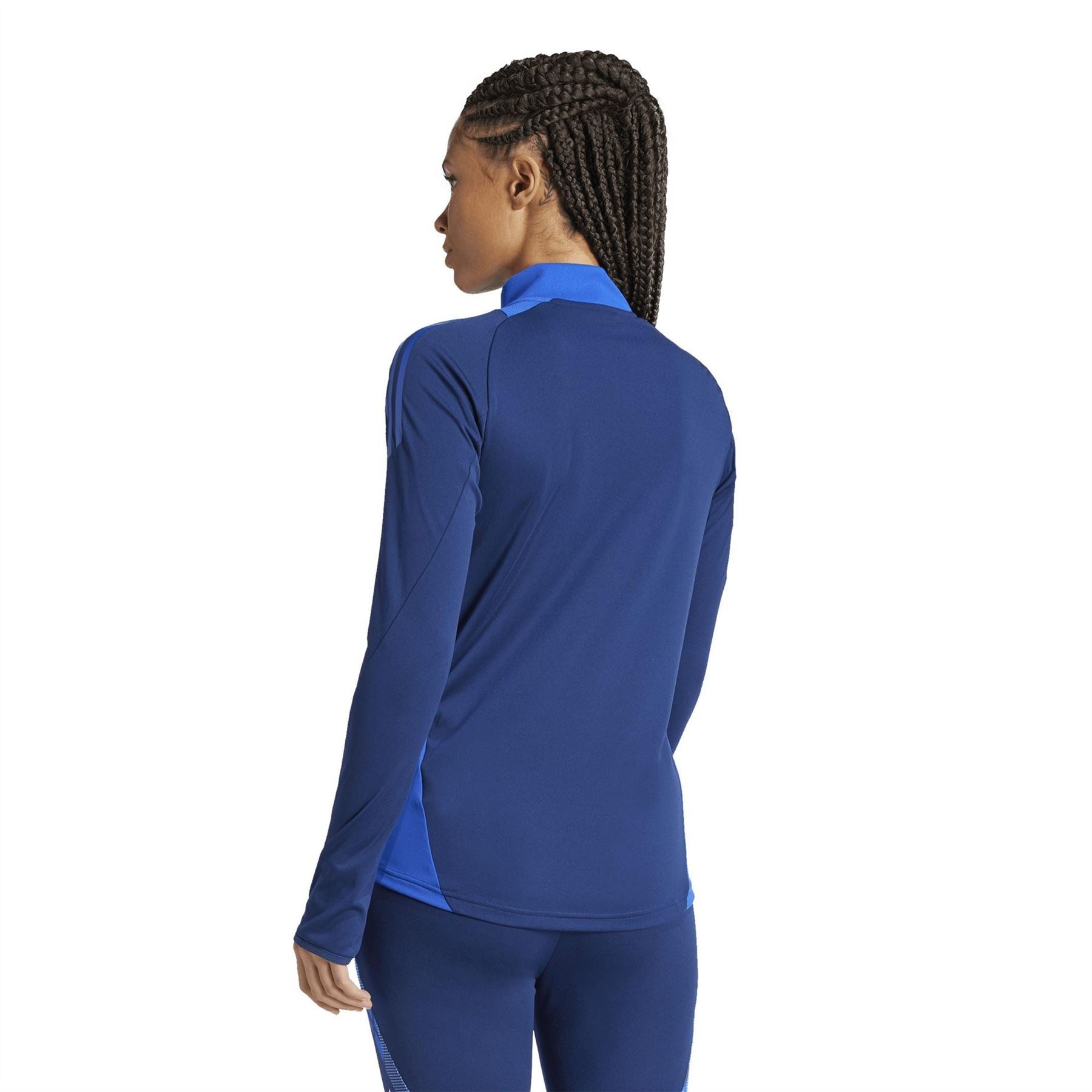 adidas Three Bar Logo Funnel Neck Raglan Sleeve Athletic Top