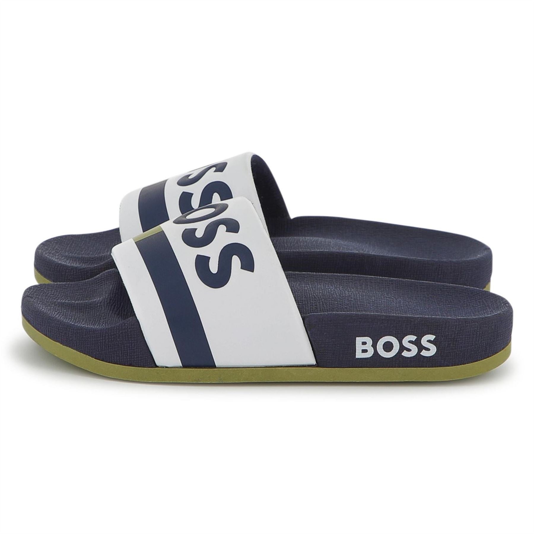 Boss Striped Sliders, Design Sandals