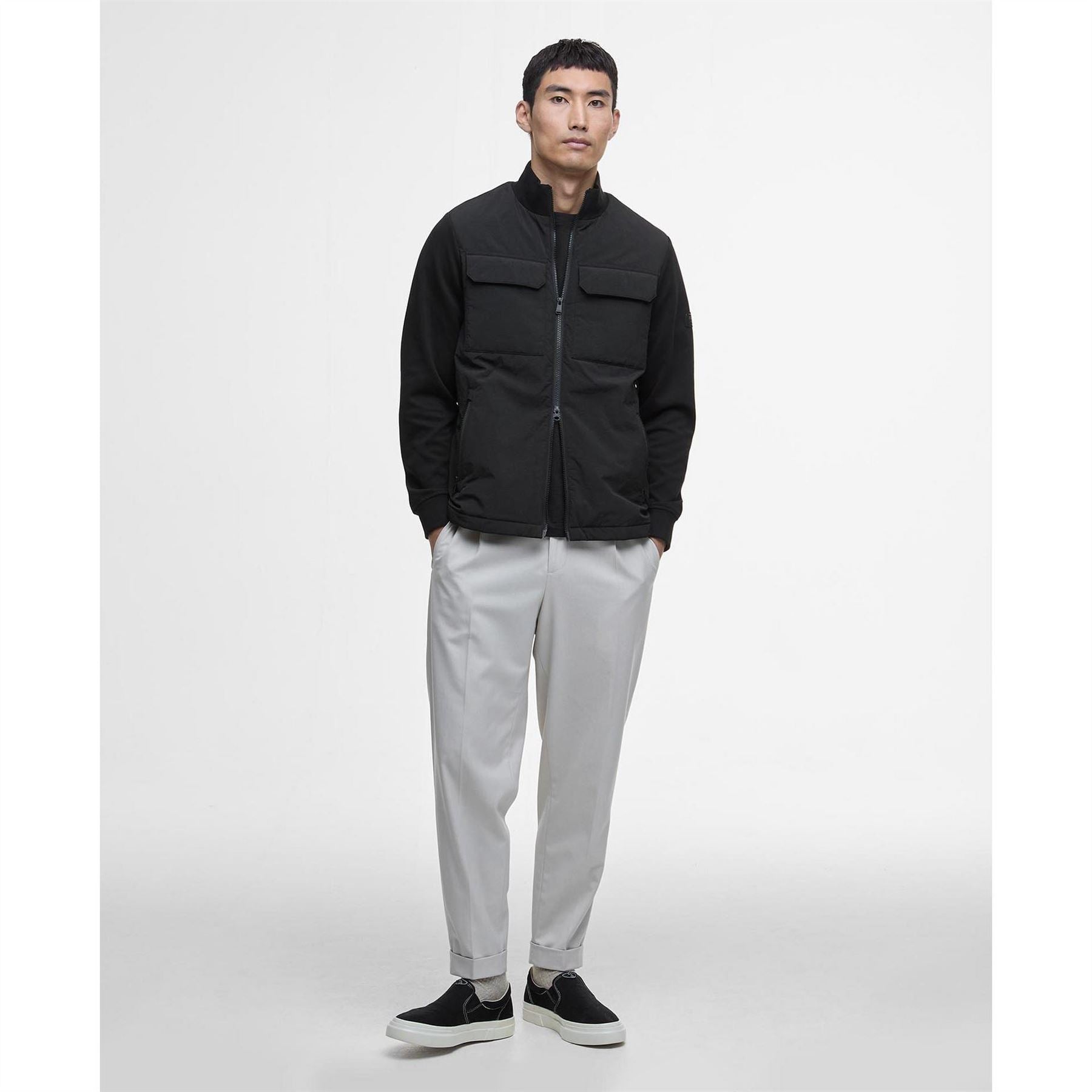 Barbour International Quilted Sweater Jacket