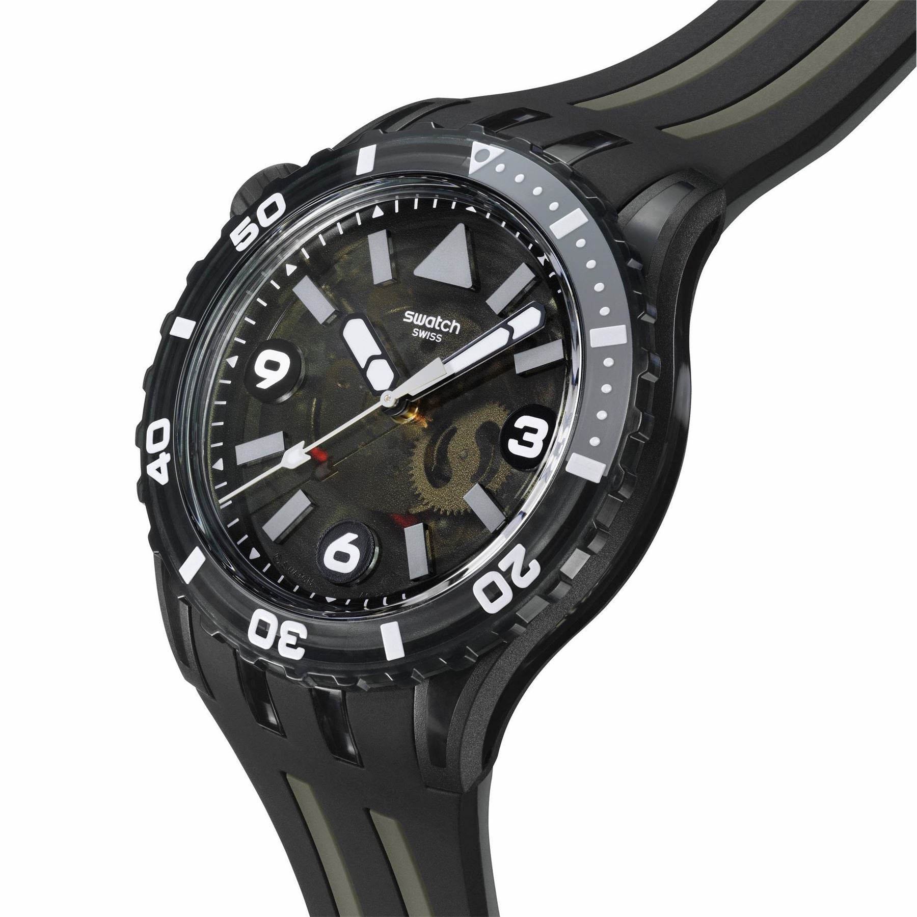 Swatch Scubaqua 52 Rubber Strap Analogue Sport Watch
