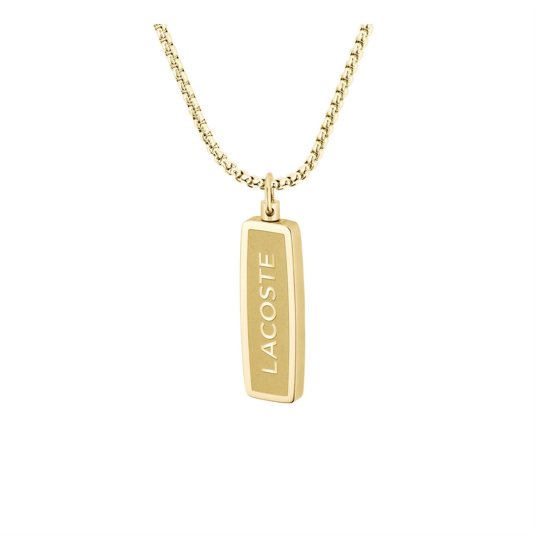 Lacoste Mens District Reversible Pendant Necklace