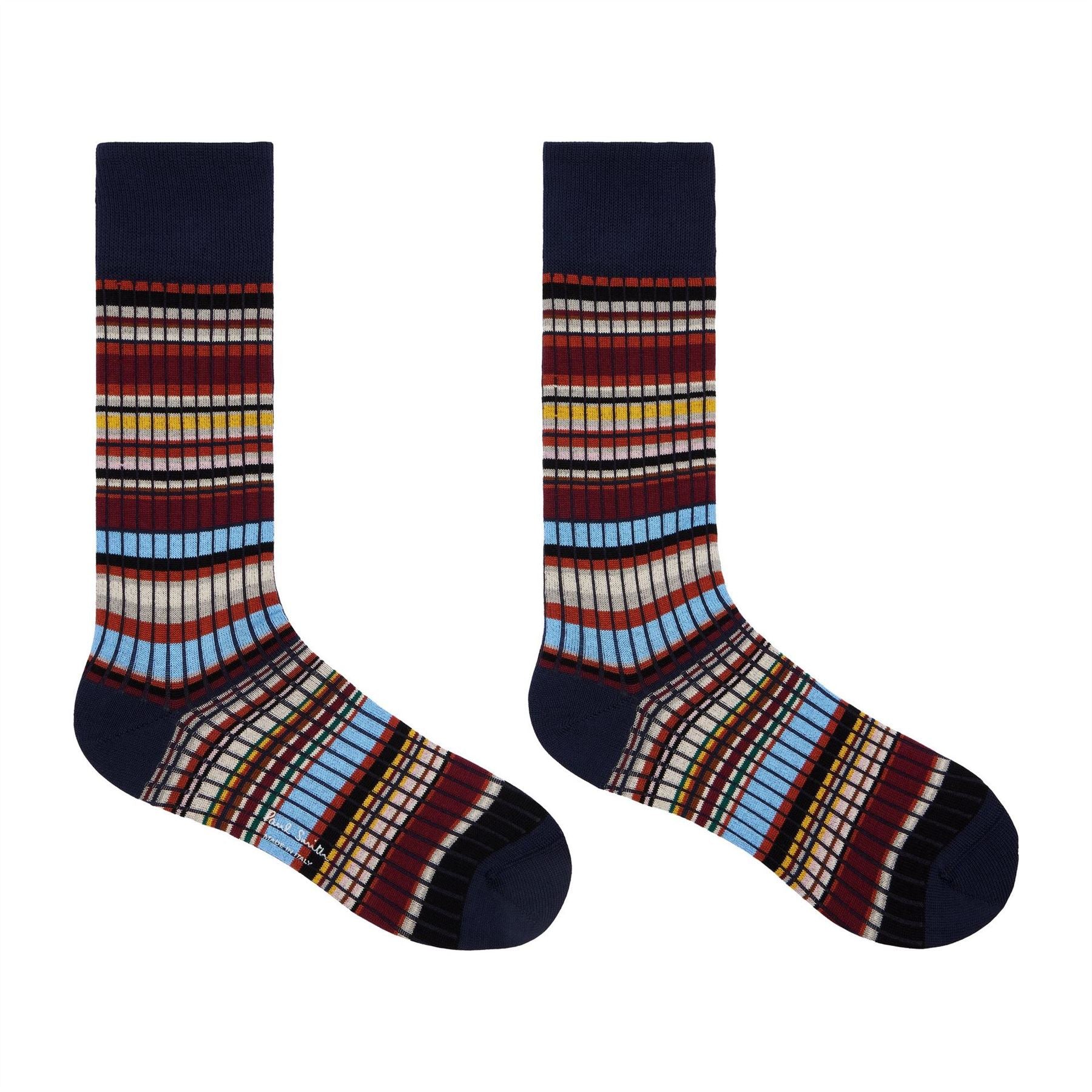Paul Smith Ribbed Signature Stripe Crew Socks