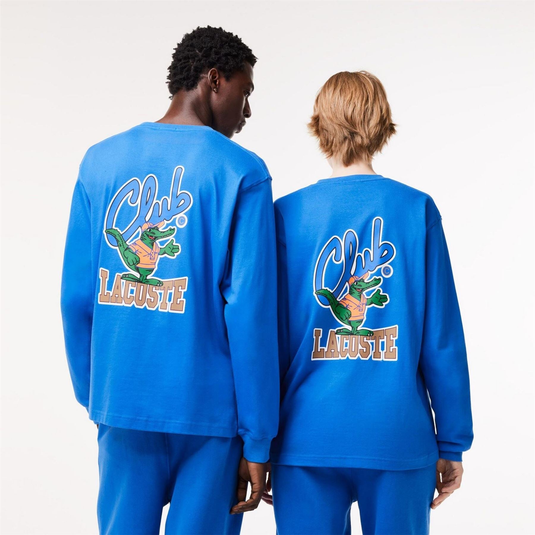 Lacoste Crocodile Print Relaxed Fit Long Sleeve T-Shirt