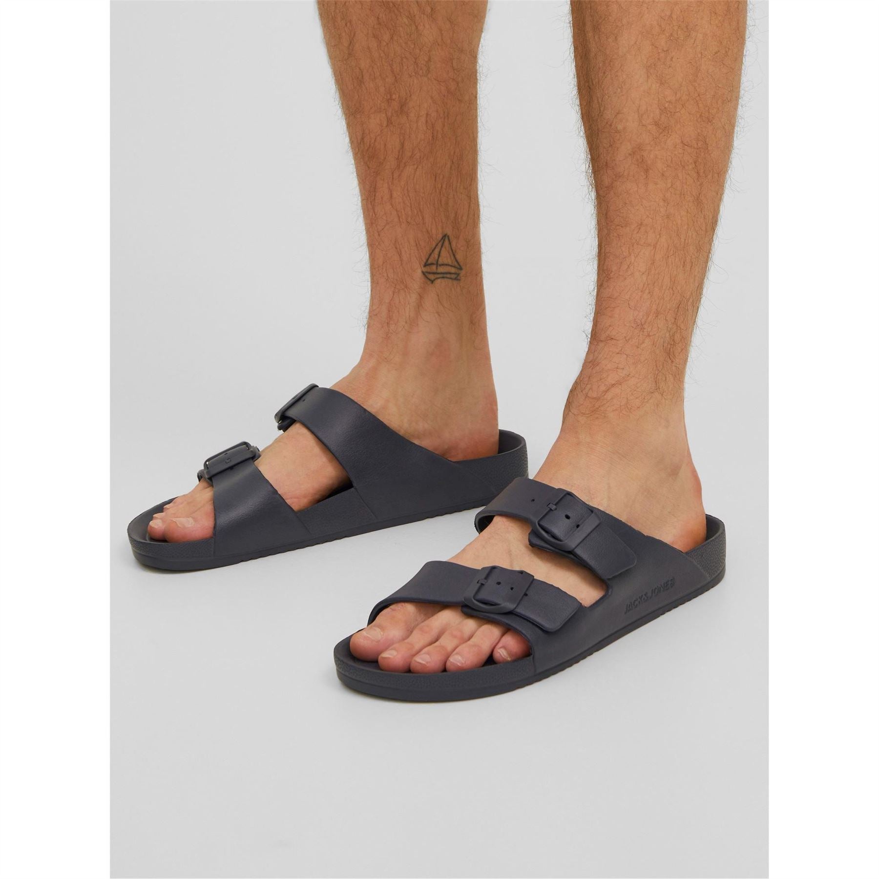 Jack and Jones Pisa Moulded Open Toe Flat Heel Slides