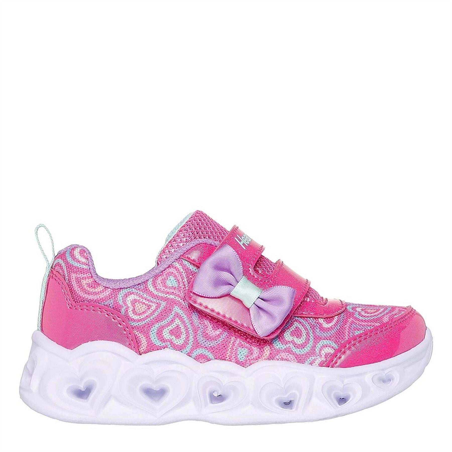 Skechers Heart Lights   Boogie Land Light Up Trainers Girls