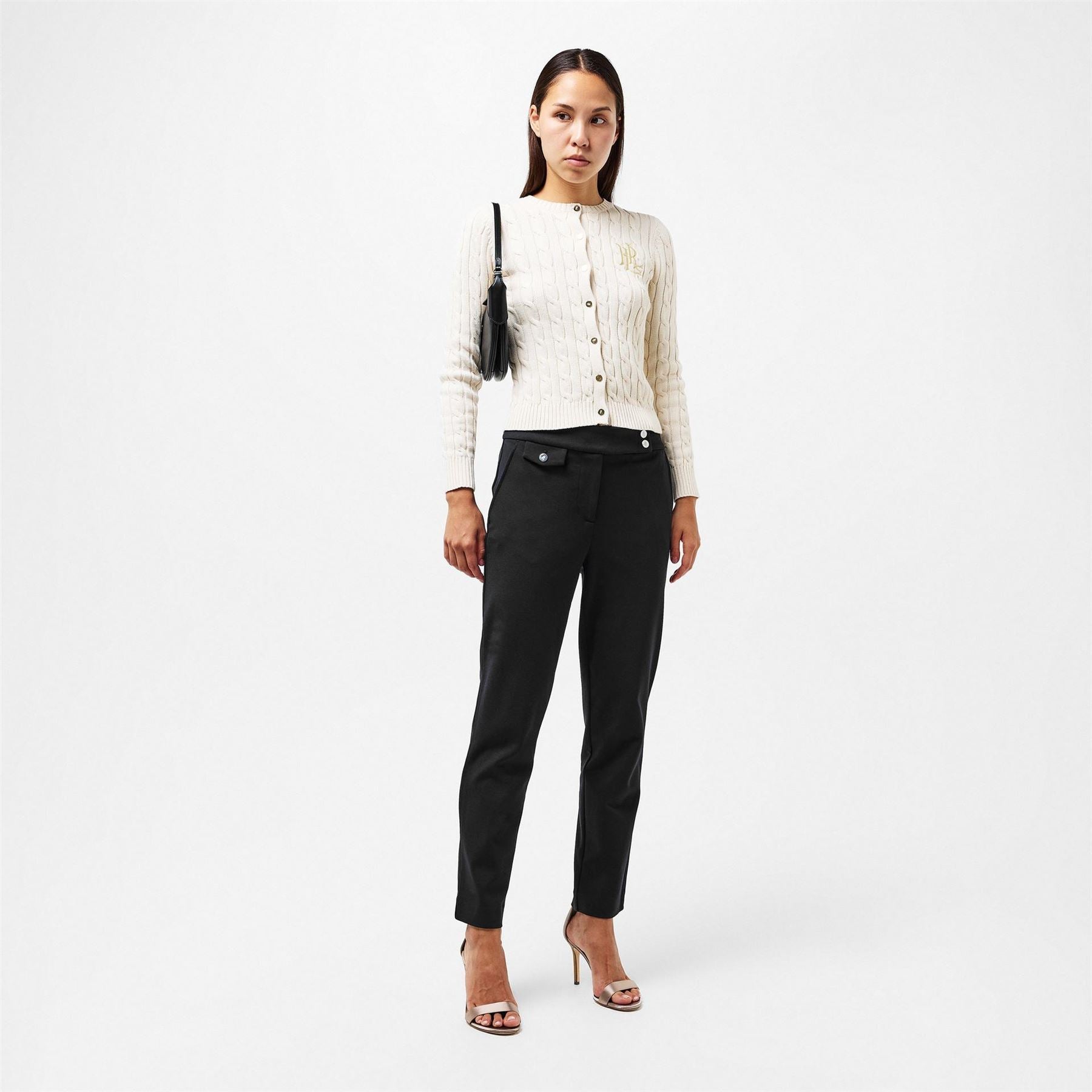 Lauren by Ralph Lauren Real Leather Zinleah Straight Leg Trouser