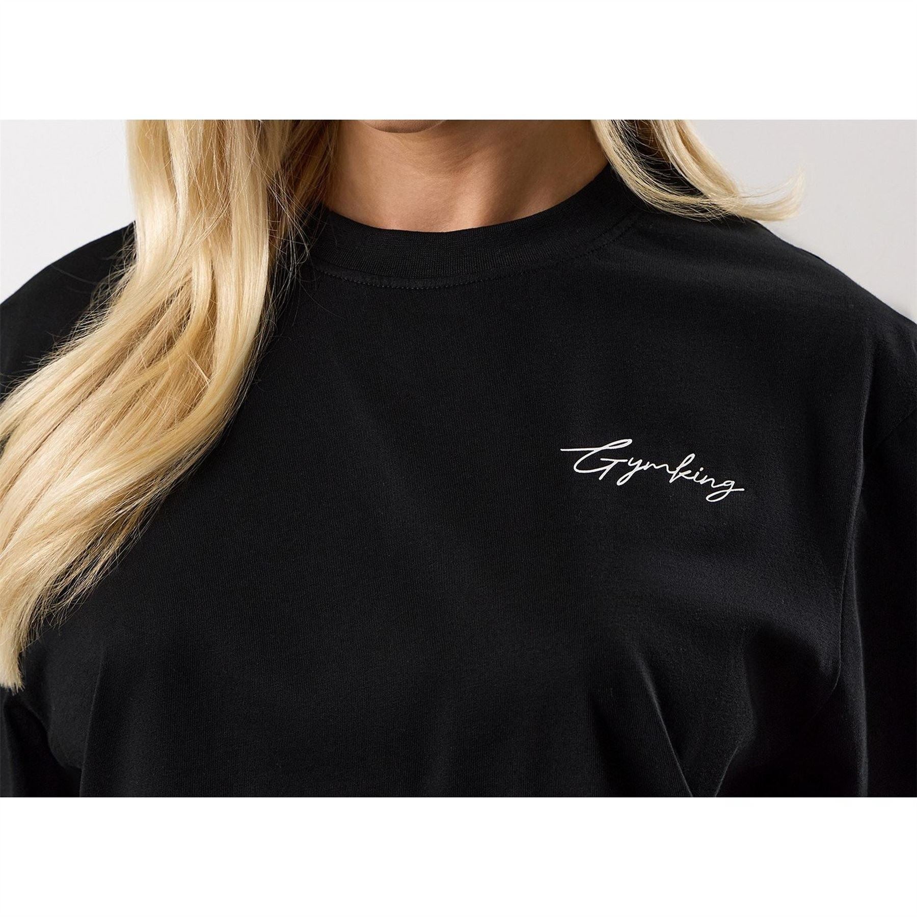 Gym King Signature Print Crew Neck Boyfriend T-Shirt