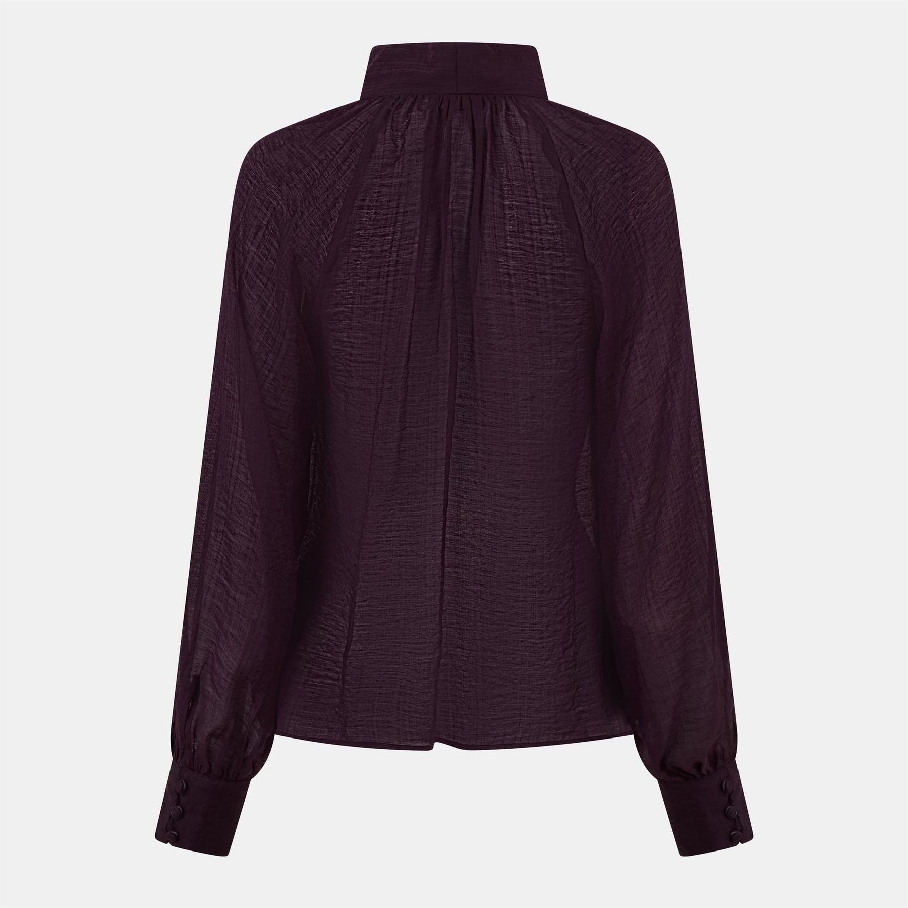 Nobodys Child Tie Neck Relaxed Fit Long Sleeve Blouse