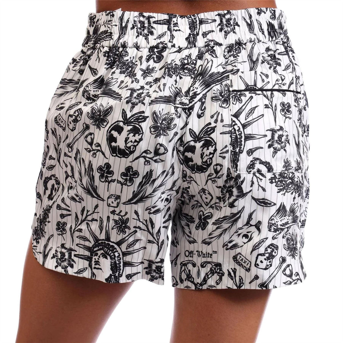 Off White Tattoo Pyjama Shorts