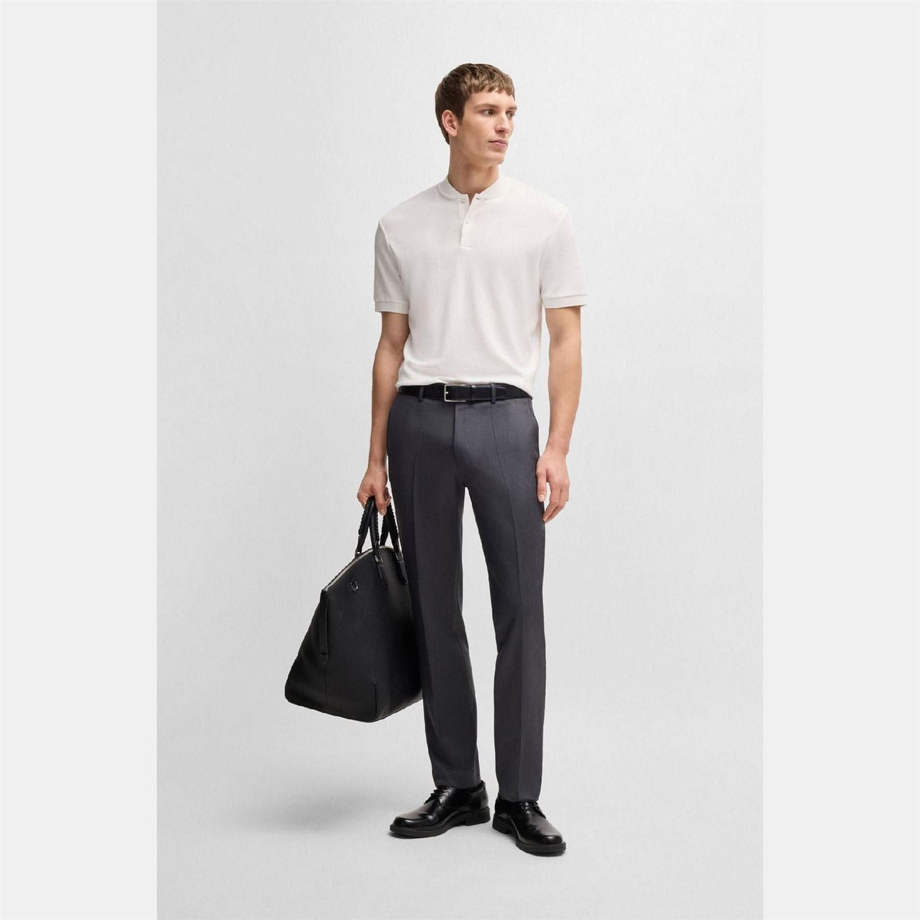 Boss Pratt 120 Collarless Polo Shirt