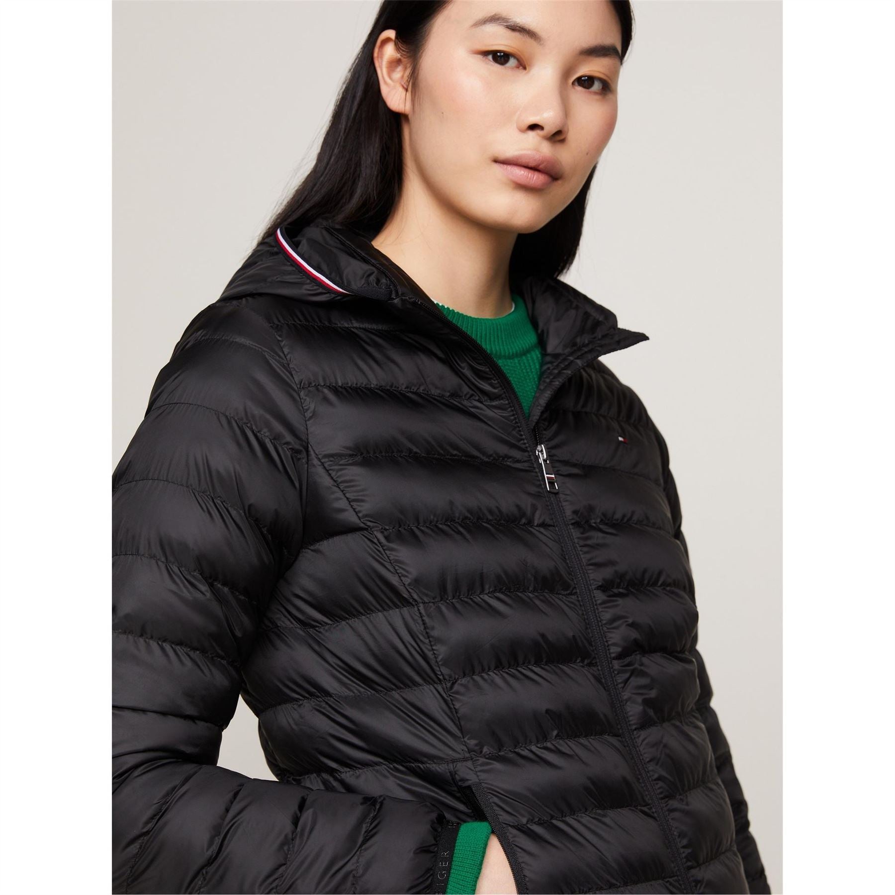 Tommy Hilfiger Quilted Stripe Short Puffer Jacket