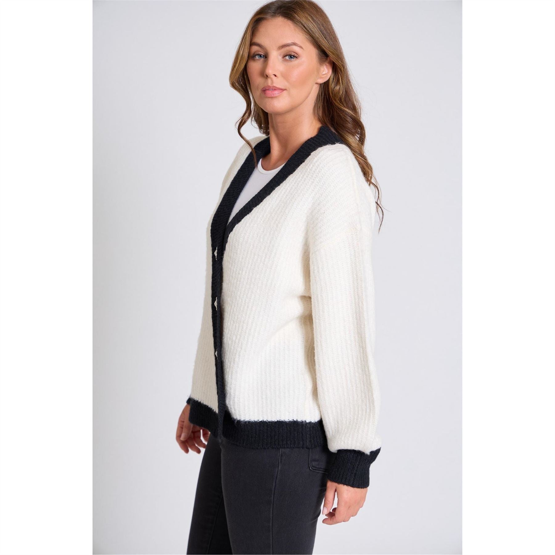 Be You Asymmetrical V-Neck Long Sleeve Sweater