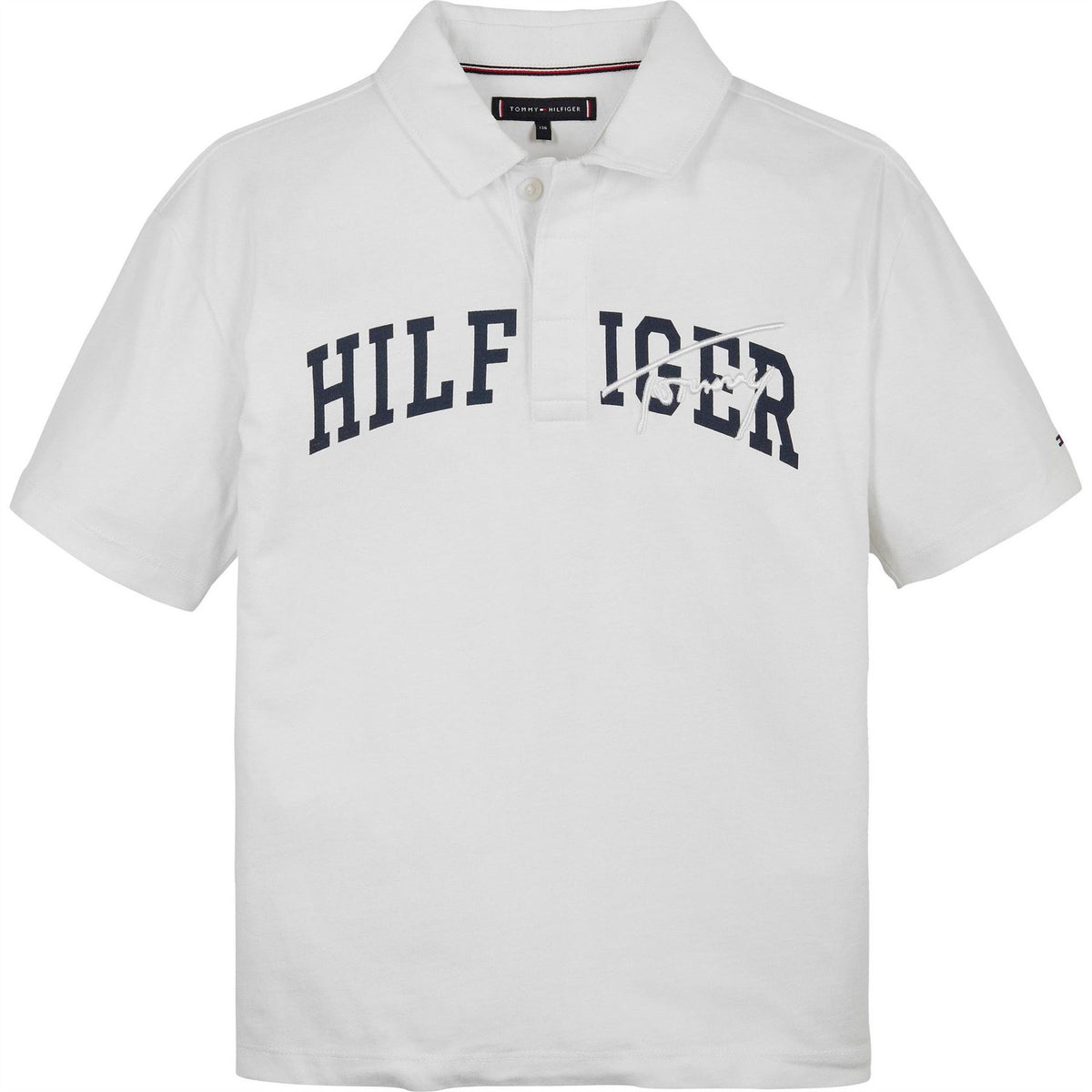 Tommy Hilfiger Script Logo Short Sleeve Polo Shirt