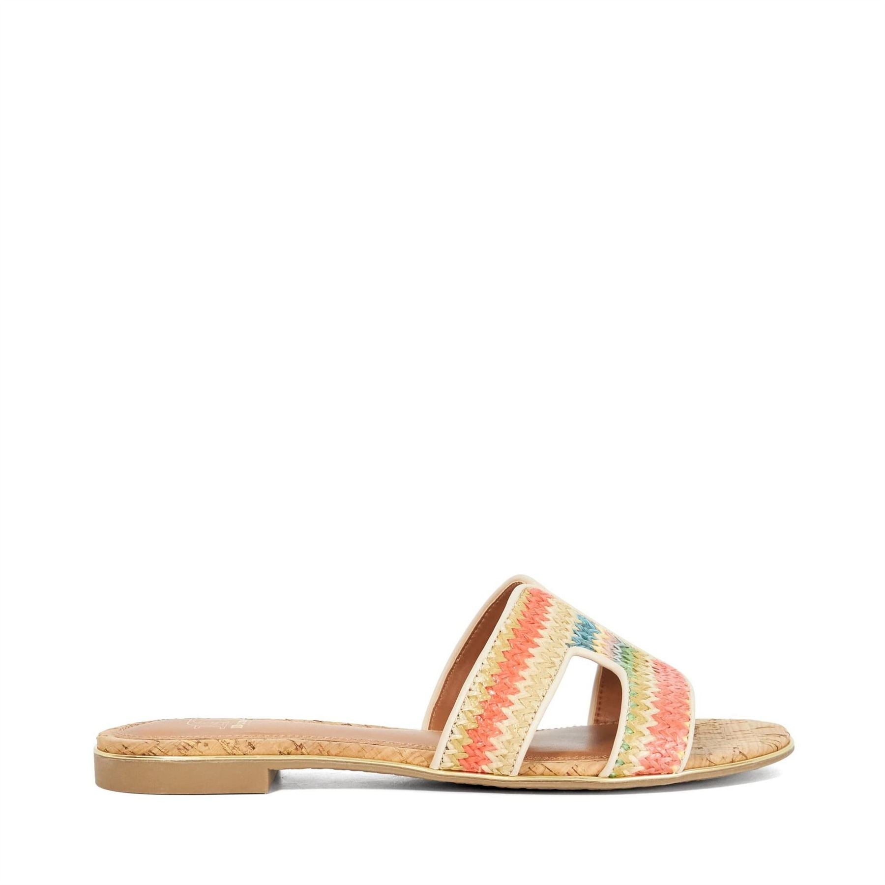 Dune London Open Toe Flatform Slide Sandals