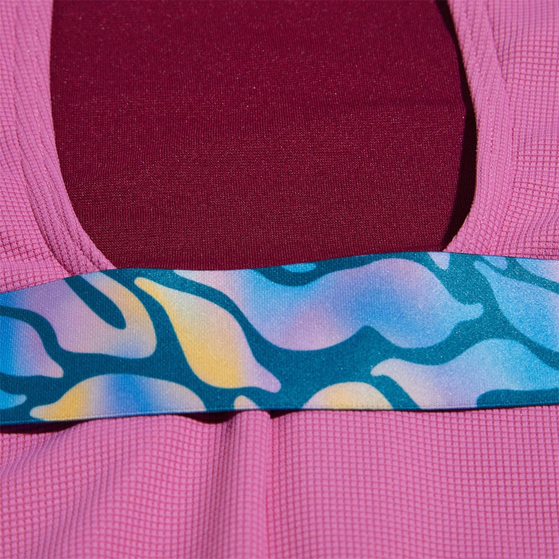 Speedo Belted Deep U Back Abstract Patterned Swimsuit