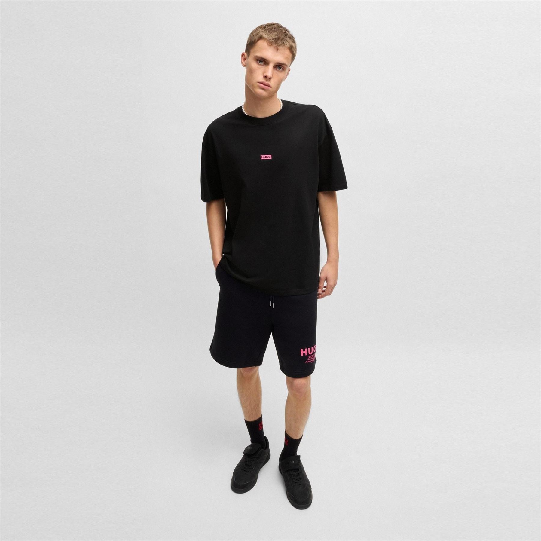 Hugo HUGO Printed Logo Back T Shirt with MCMXCIII text   Regular Fit