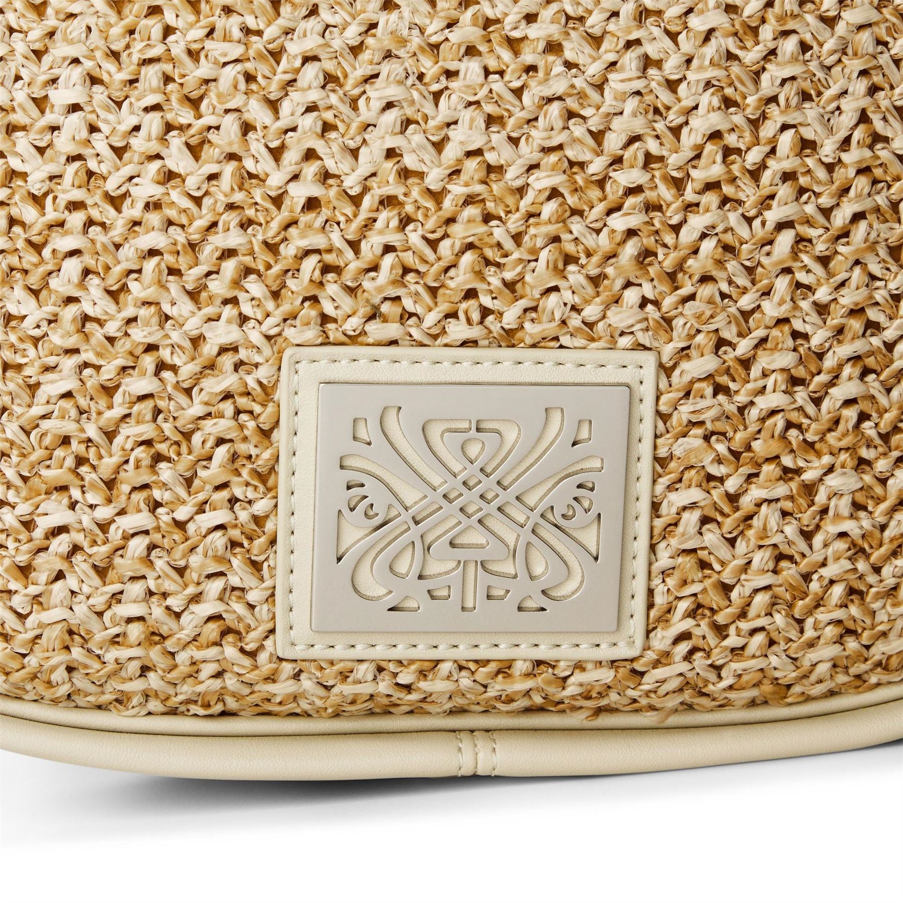 Biba Raffia Hobo Bag with Logo